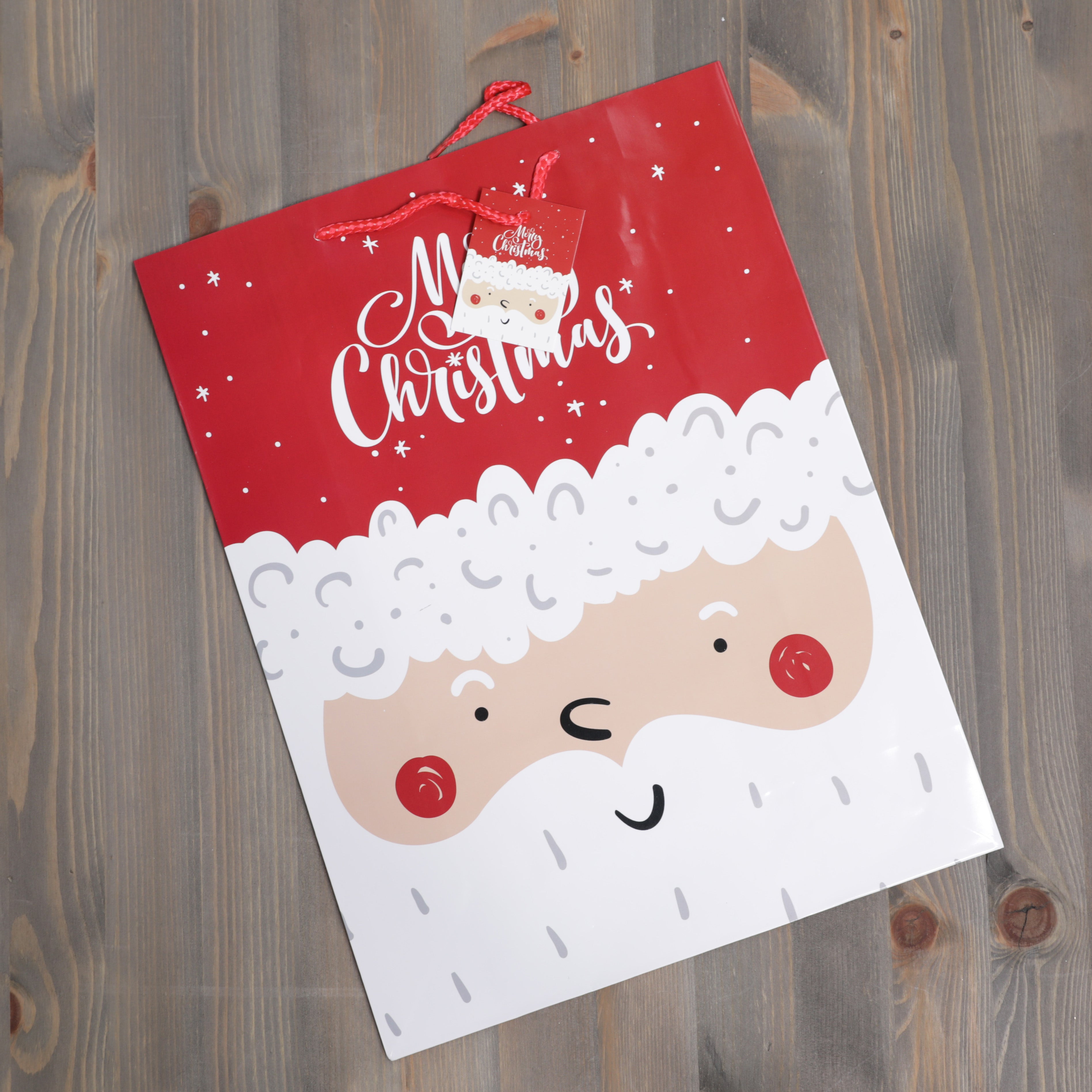 Christmas Gift Bags Father Christmas Design - 40 x 30 x 12cm - 12pcs