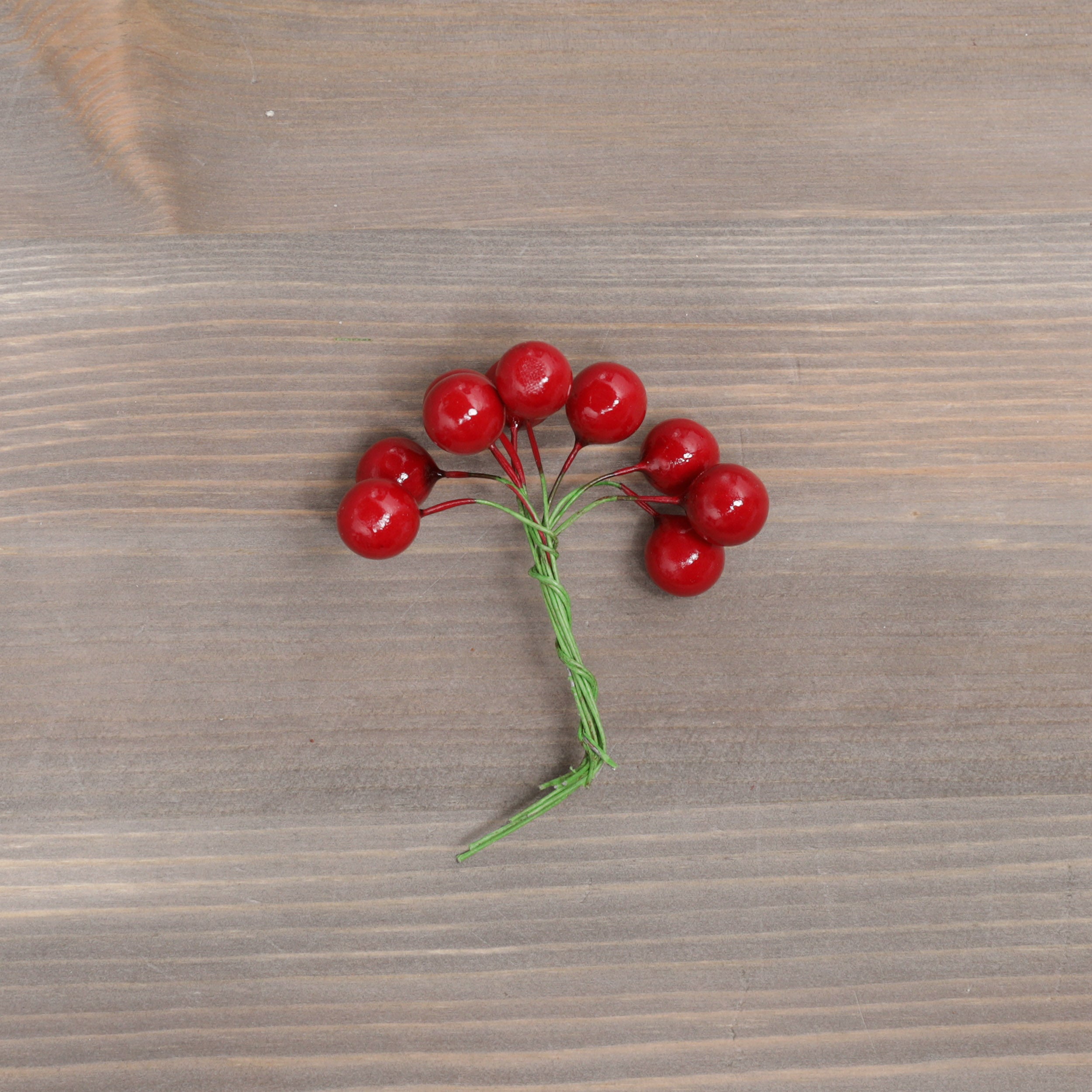 Red Berries on Wires - 4pcs