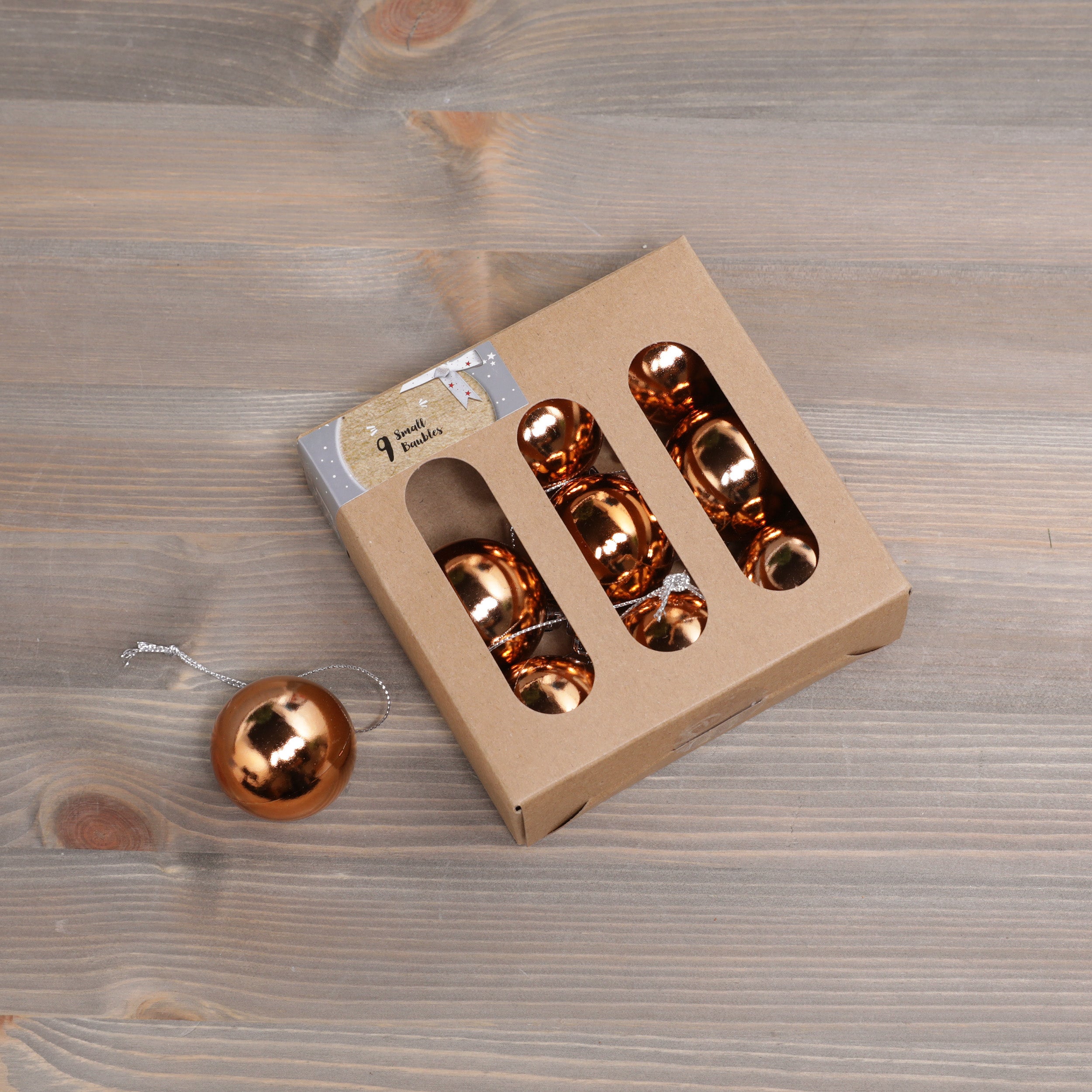 Set of 9 Mini Baubles - Various Colours Available