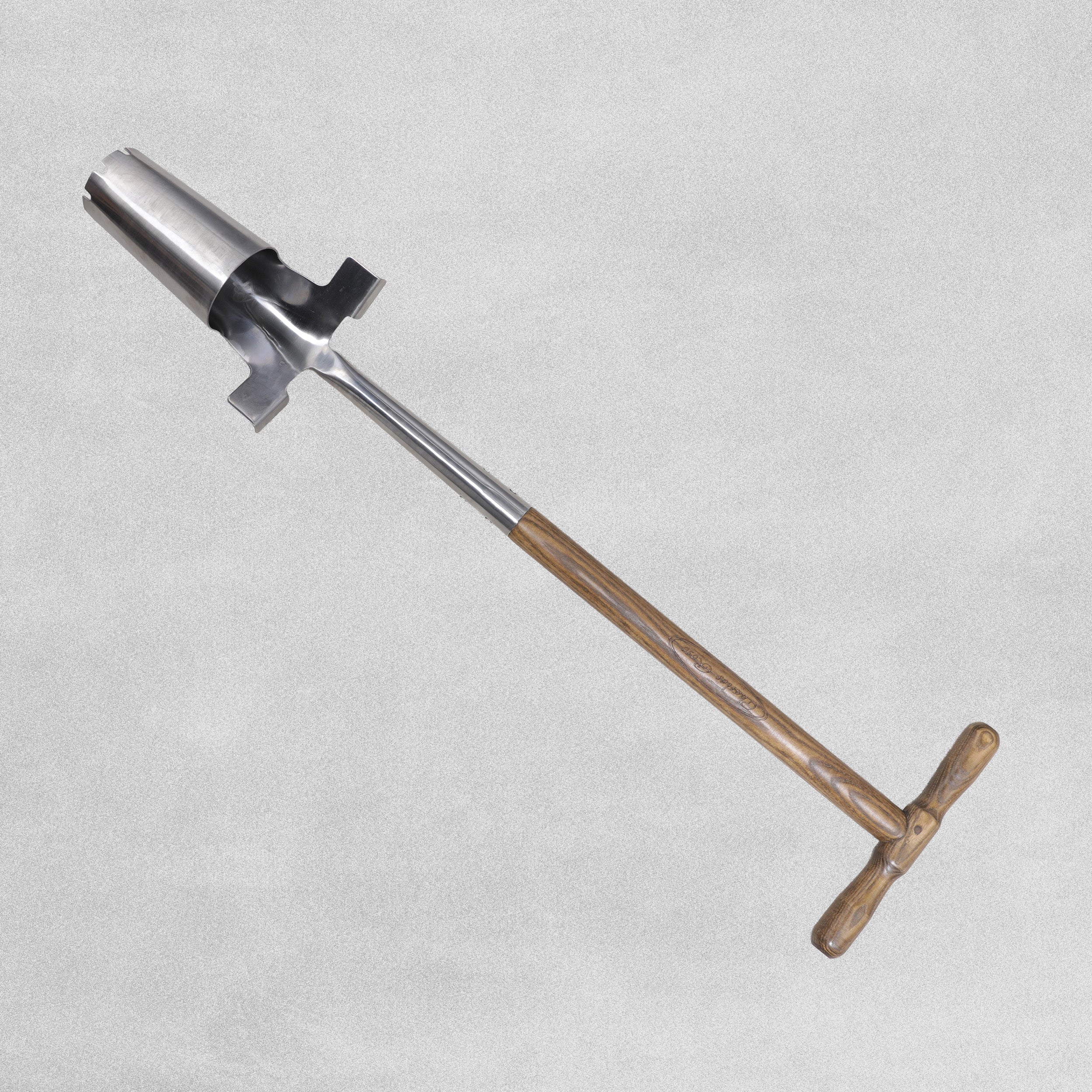Charles Rose Stainless Steel Bulb Long Handled Planter - Ash Handle