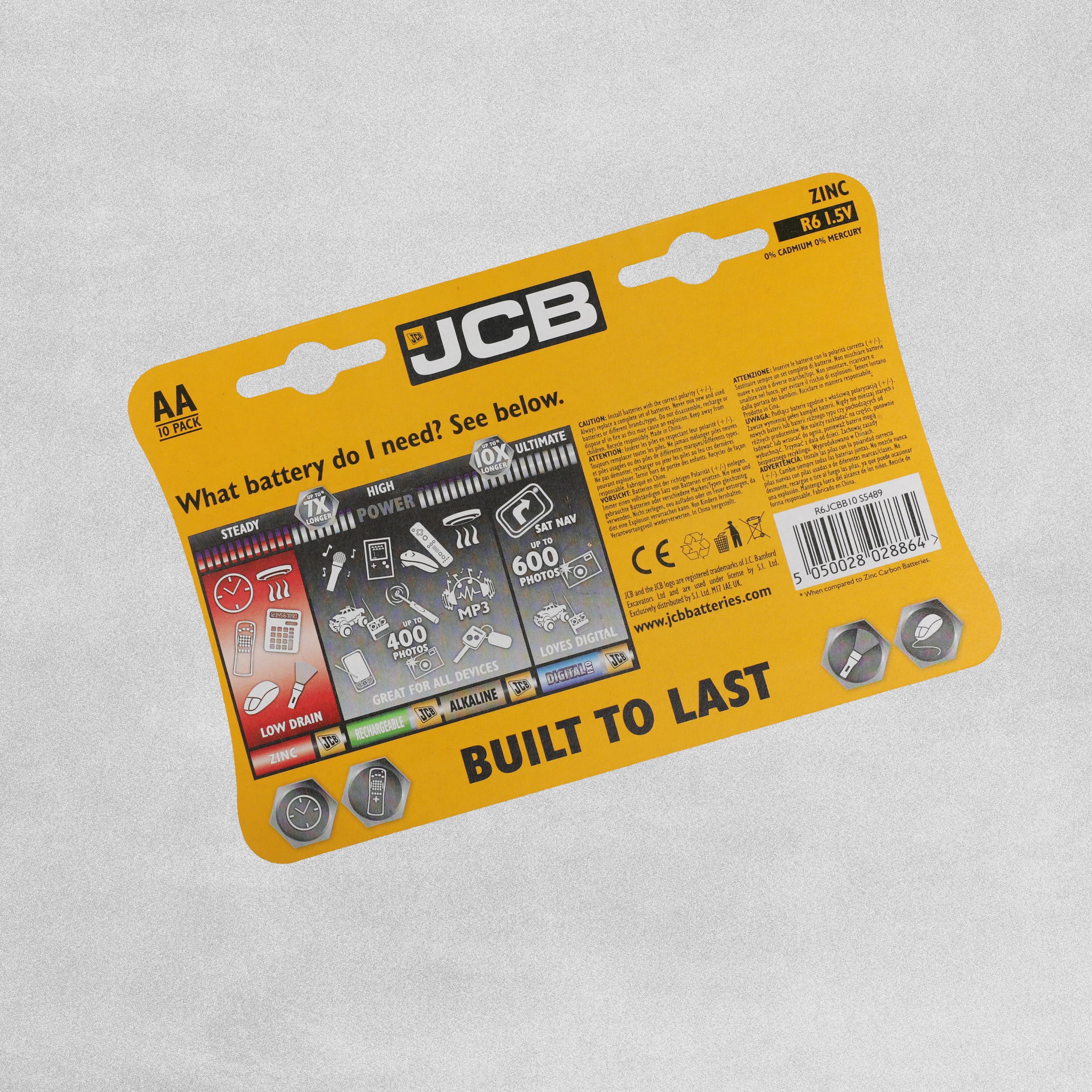 JCB Zinc AA - 10 Pack