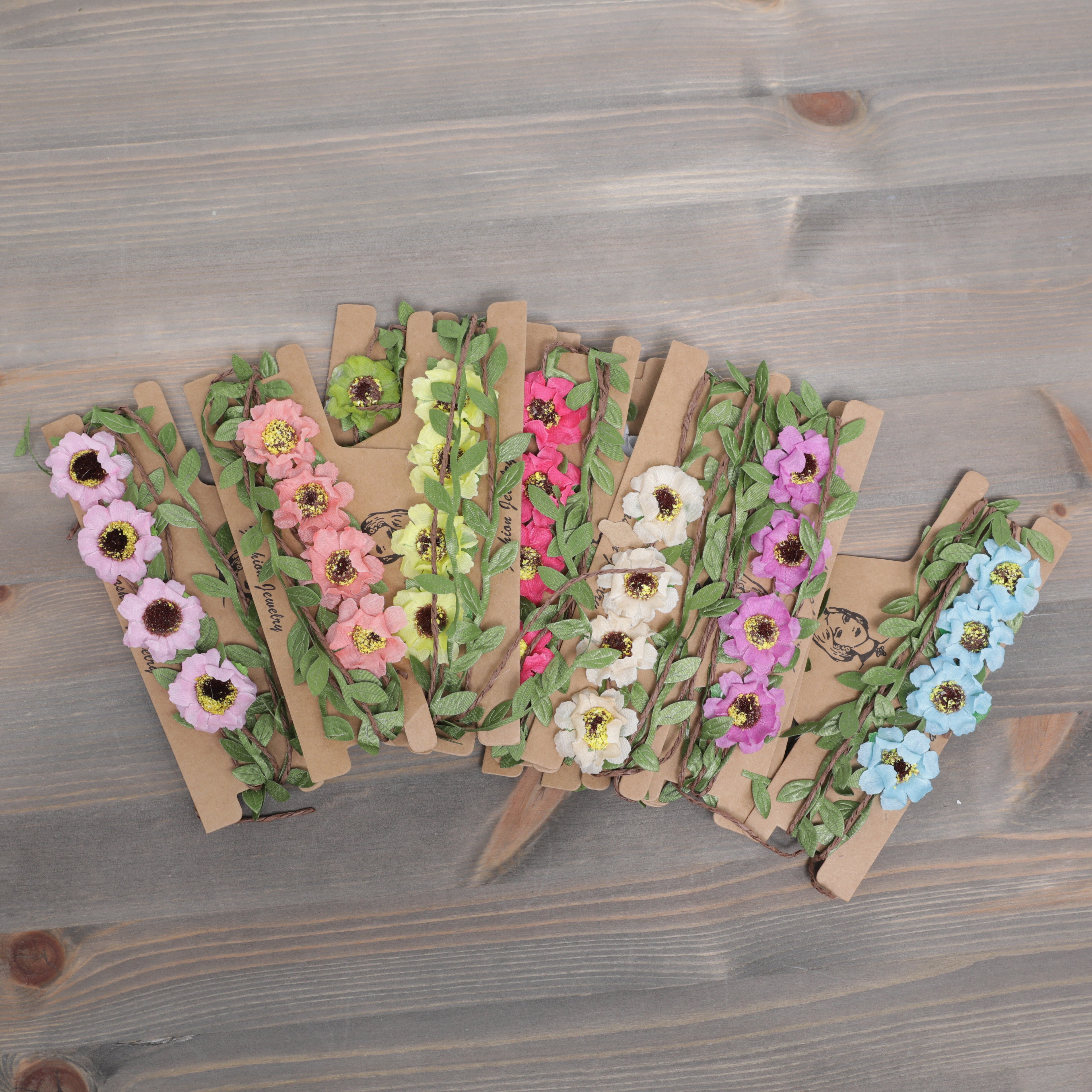 Flower Braided Hair Garlands  - Pack of 12