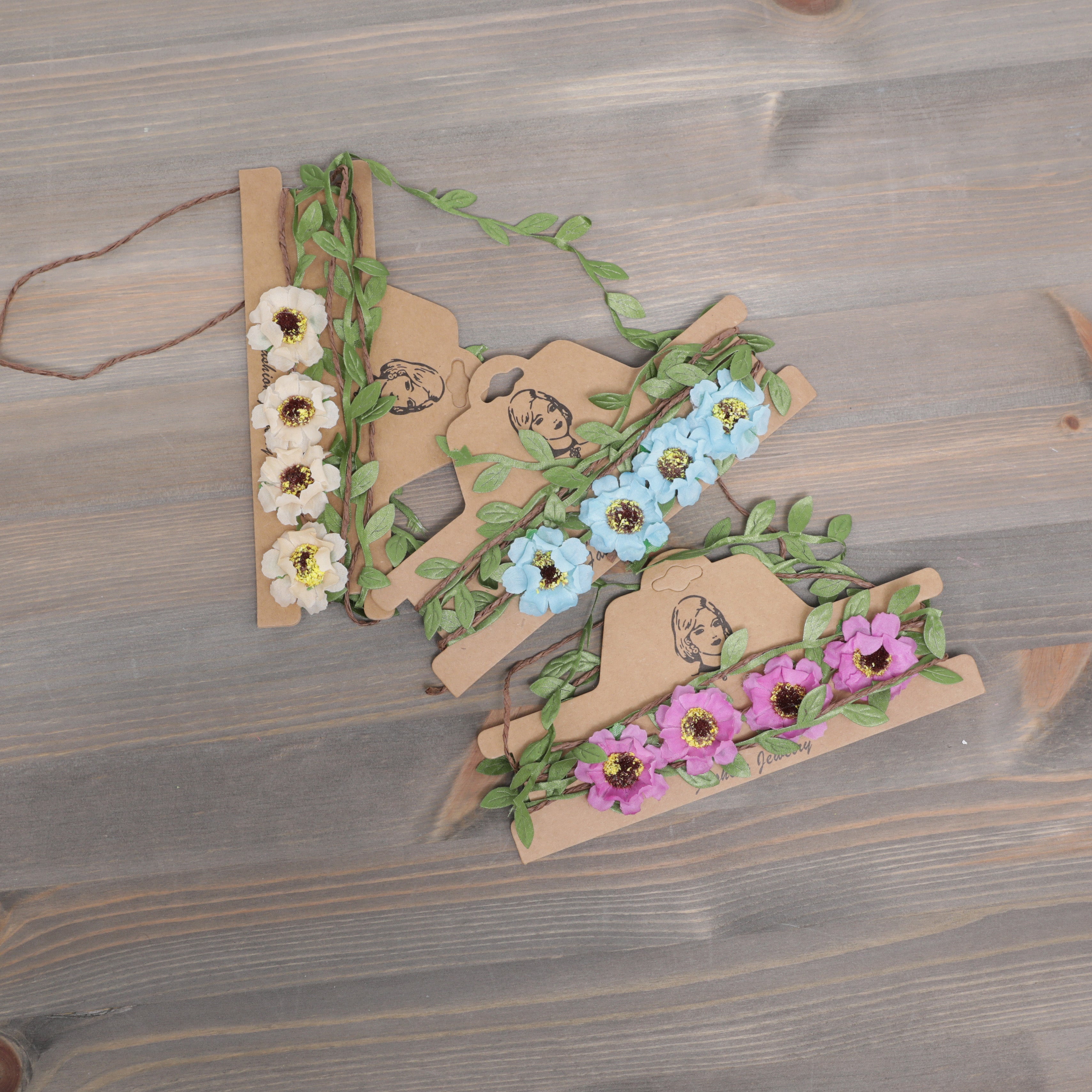 Flower Braided Hair Garlands  - Pack of 12