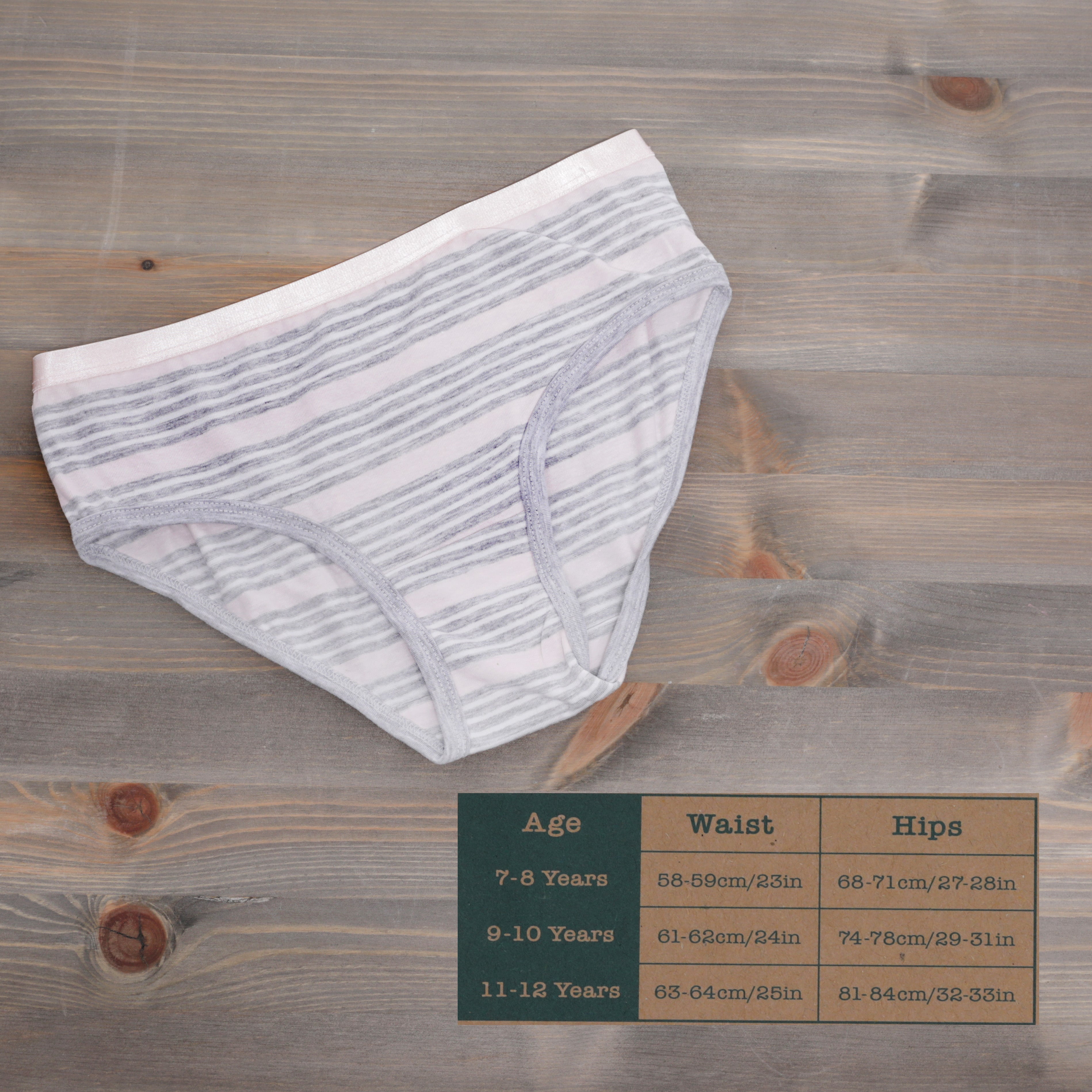 Girls Organic Cotton Knickers - 3 Pack