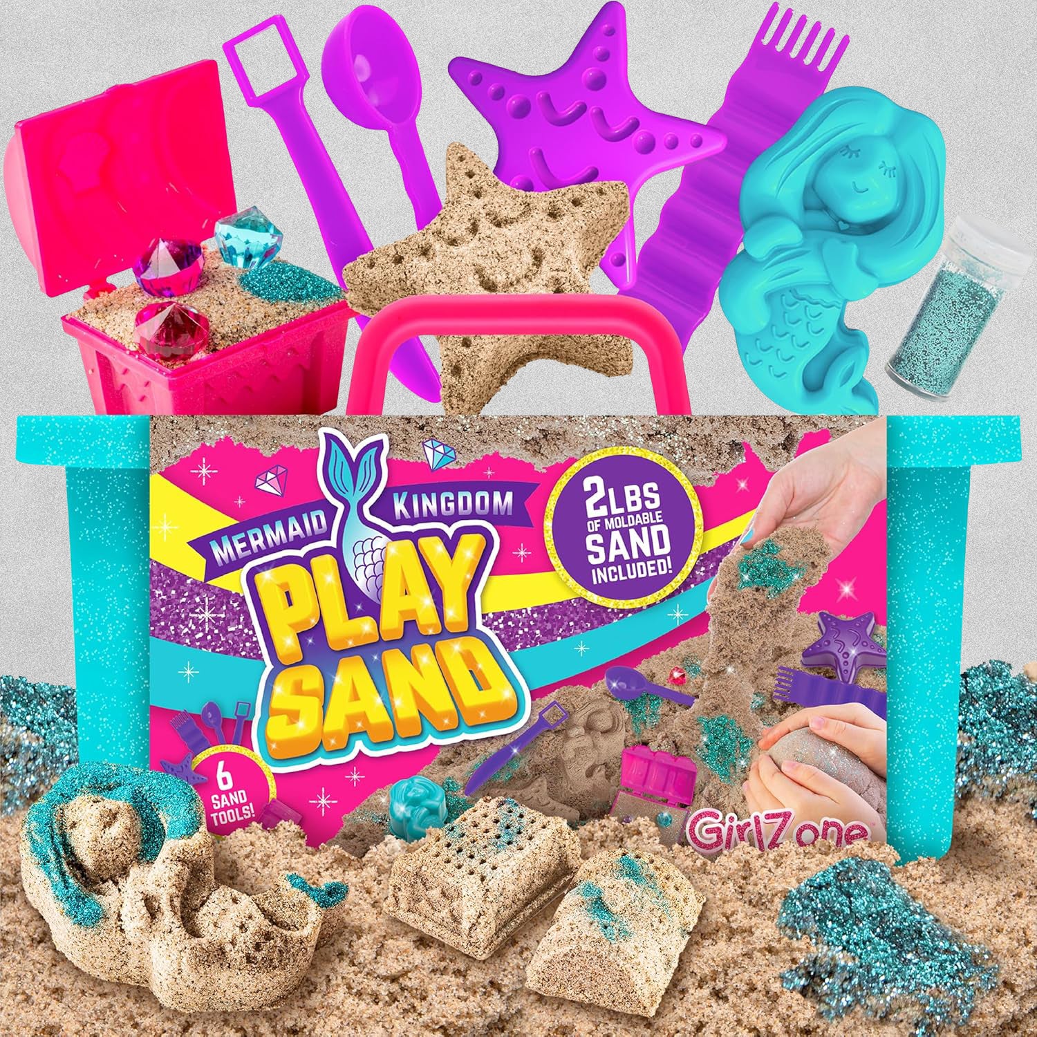 Girlzone Mermaid Moldable Sand Kit