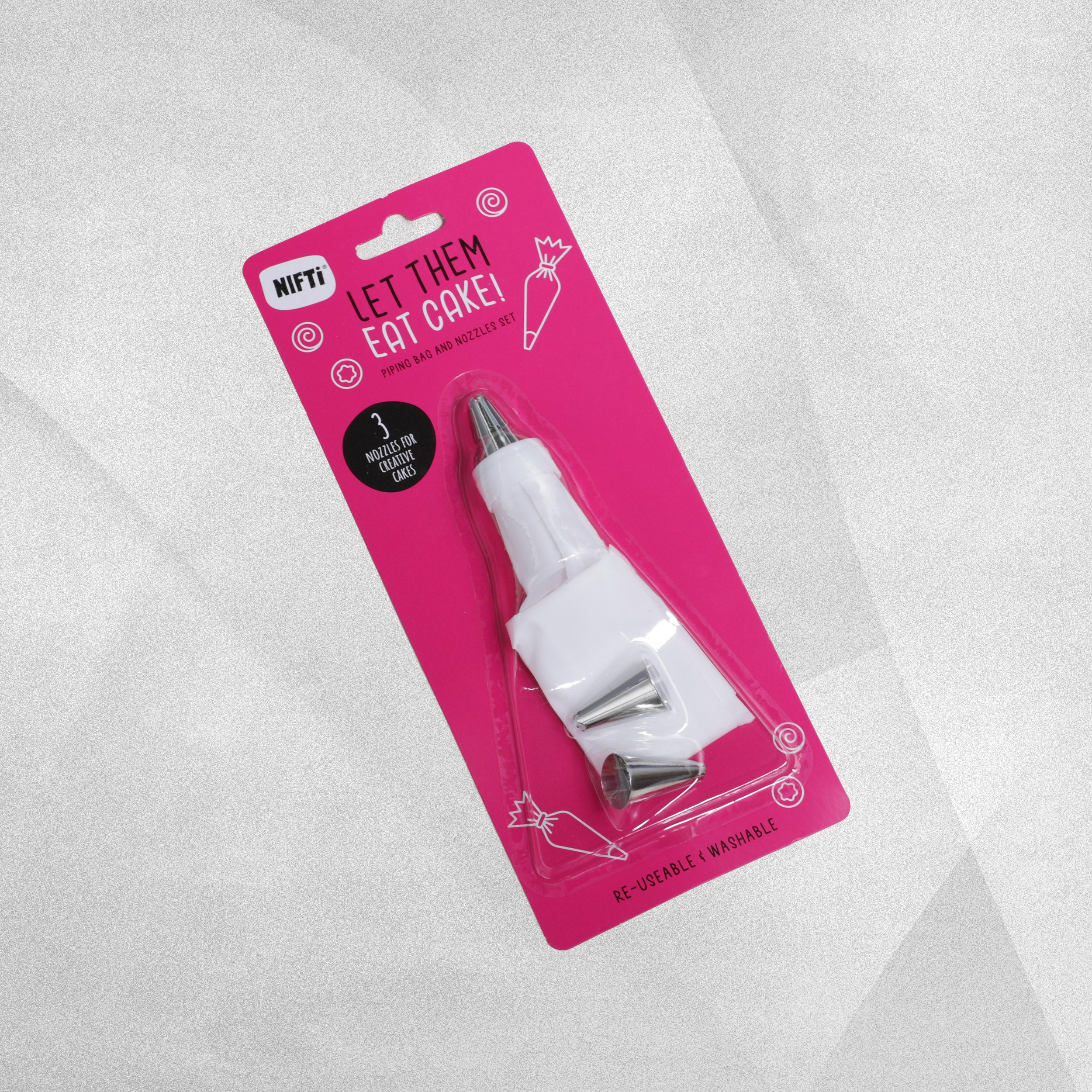 Nifti Let Them Eat Cake Piping Bag and Nozzle Set