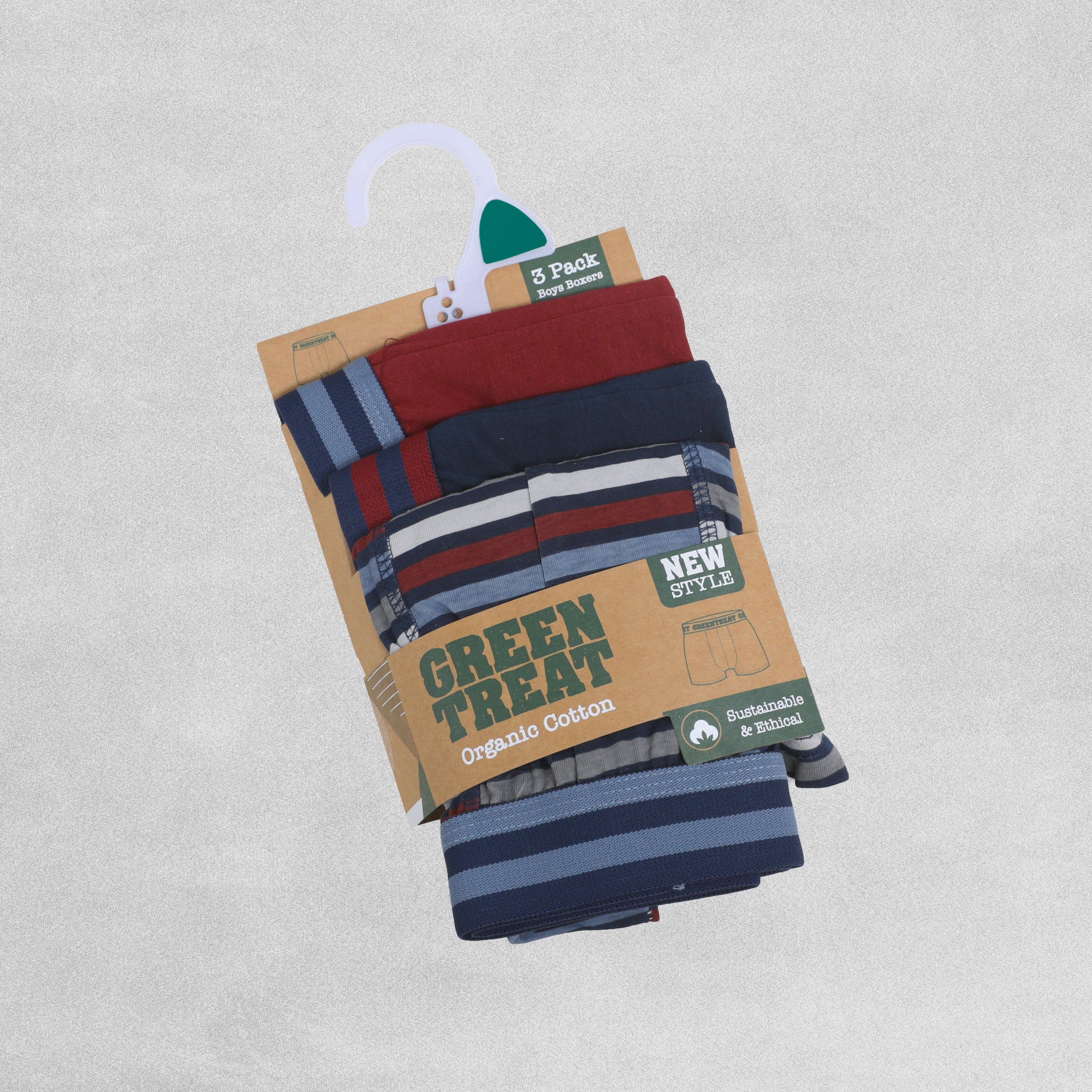 Boys Organic Cotton Boxers - 3 Pack