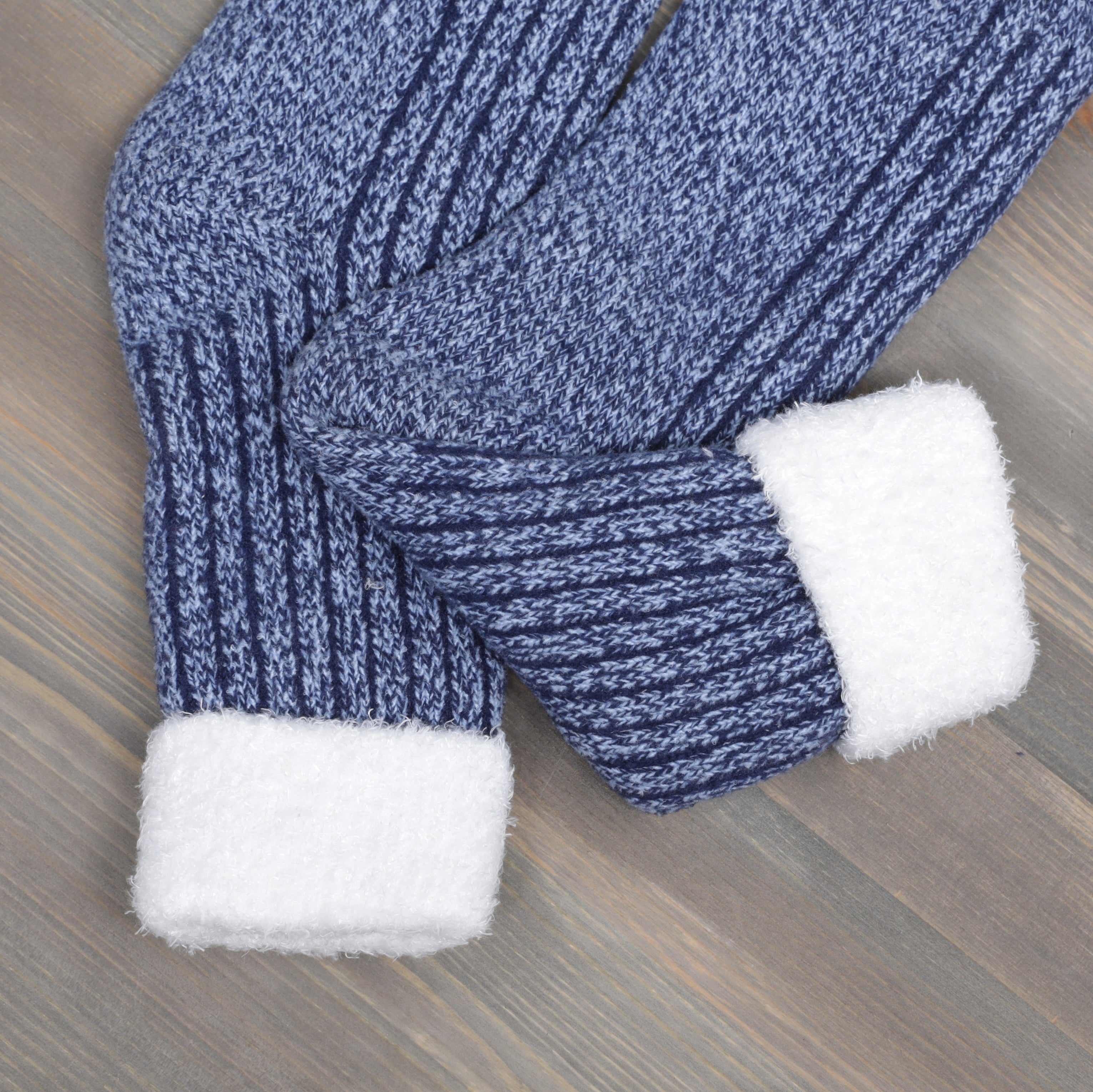 Mens Warm Winter Socks - Blue - Size 7-11 (41-46)