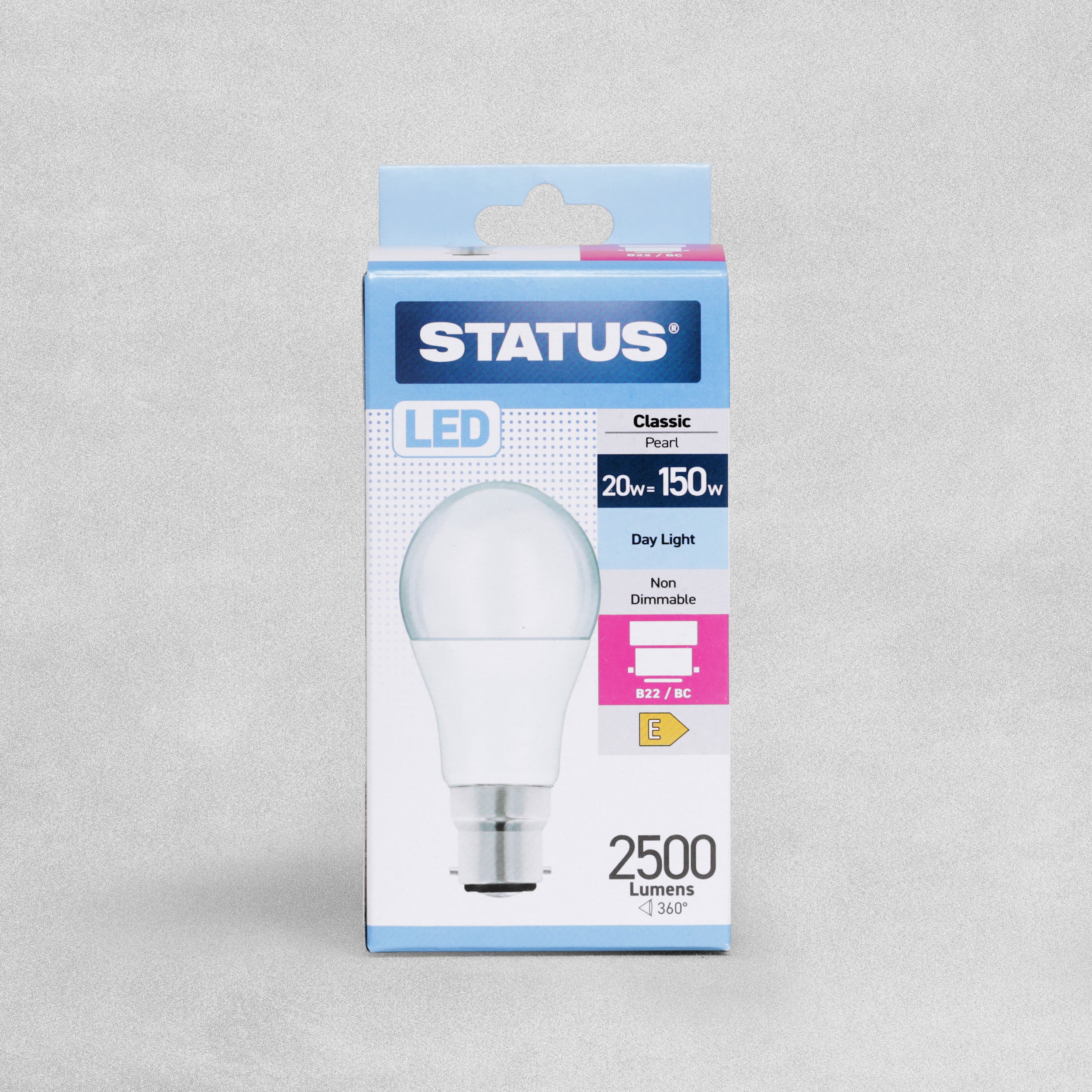 Status Classic Pearl LED Round B22 20w=150w Light Bulb - Daylight