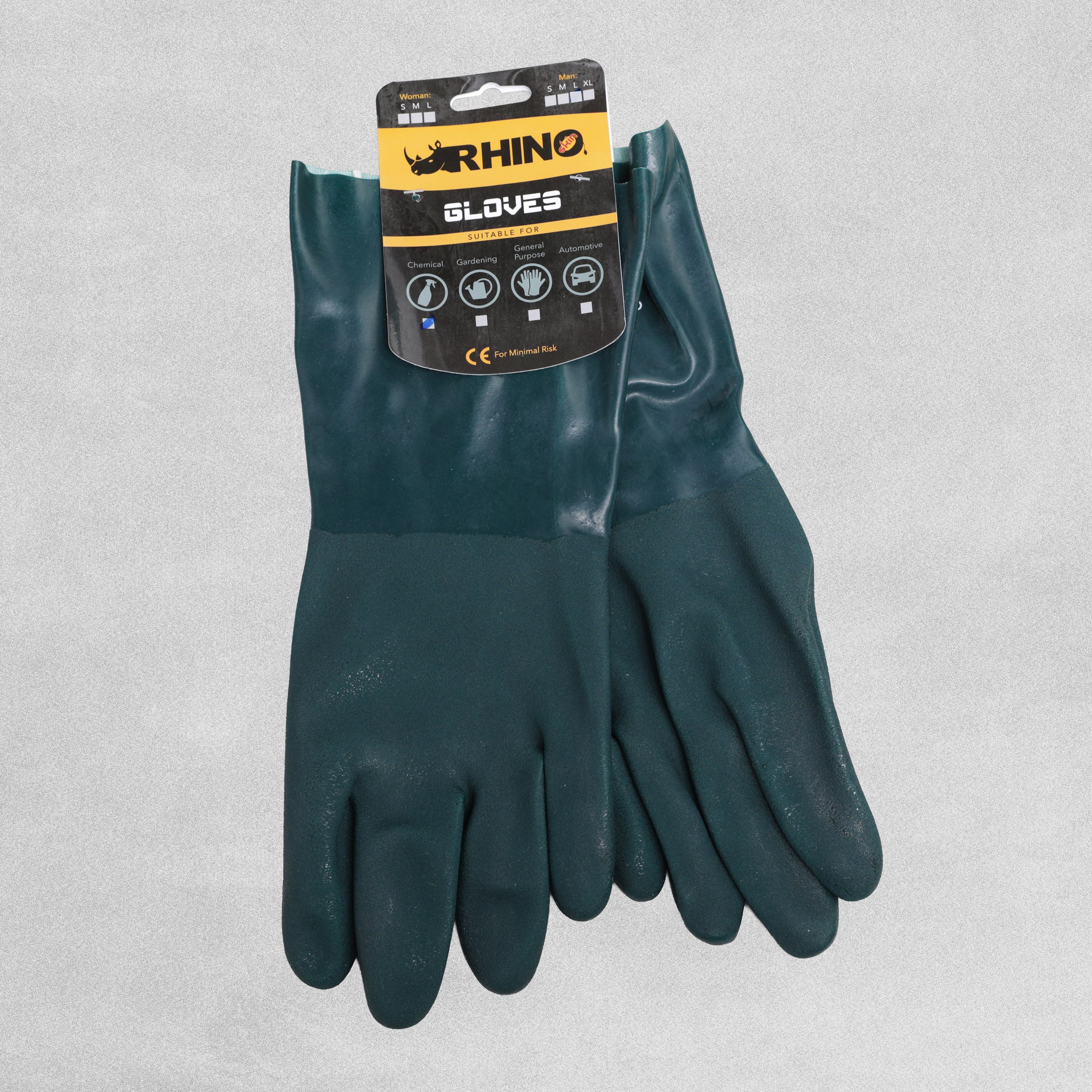 RHINO GP Chemical Gloves Large Green