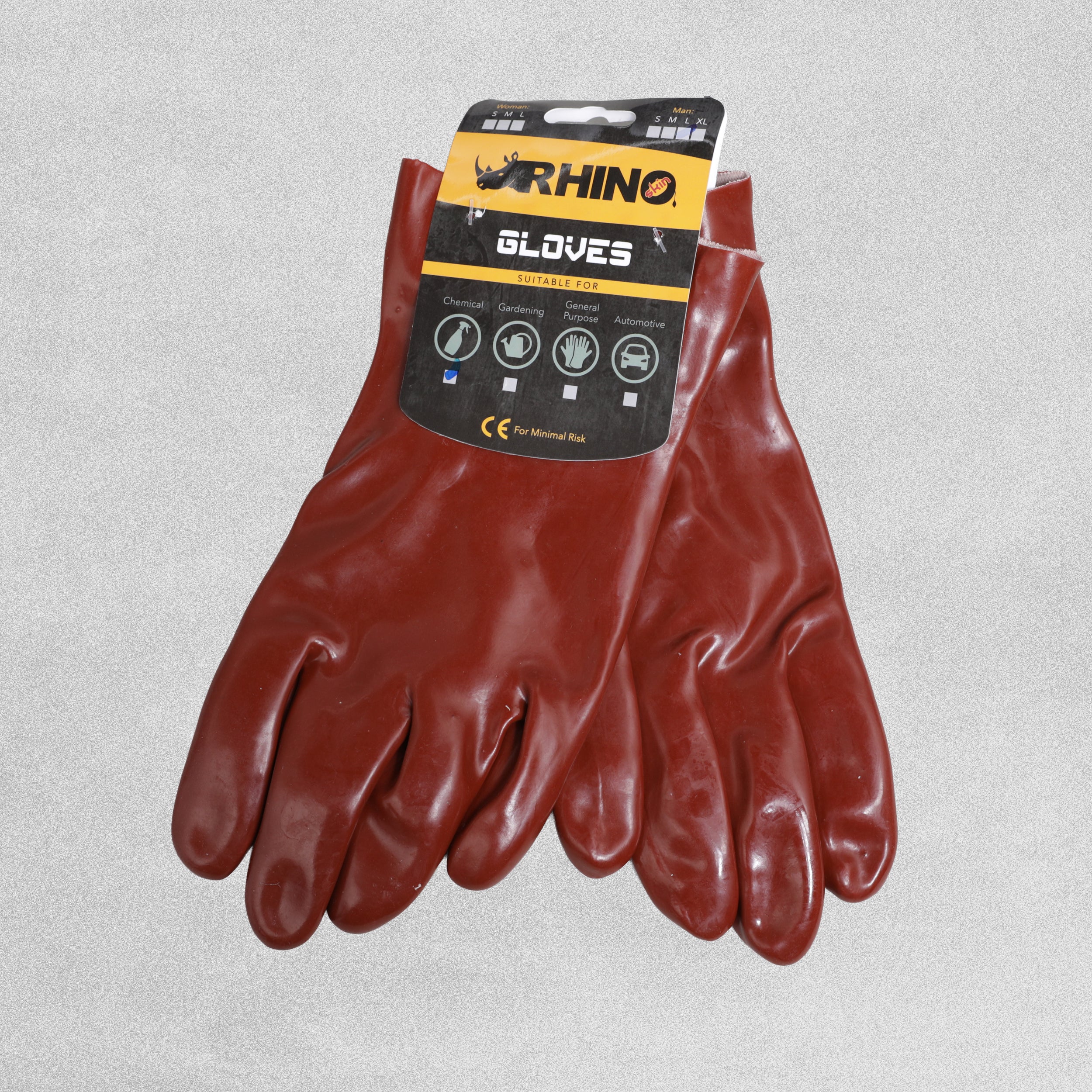 RHINO GP Chemical Gloves - Large Brown