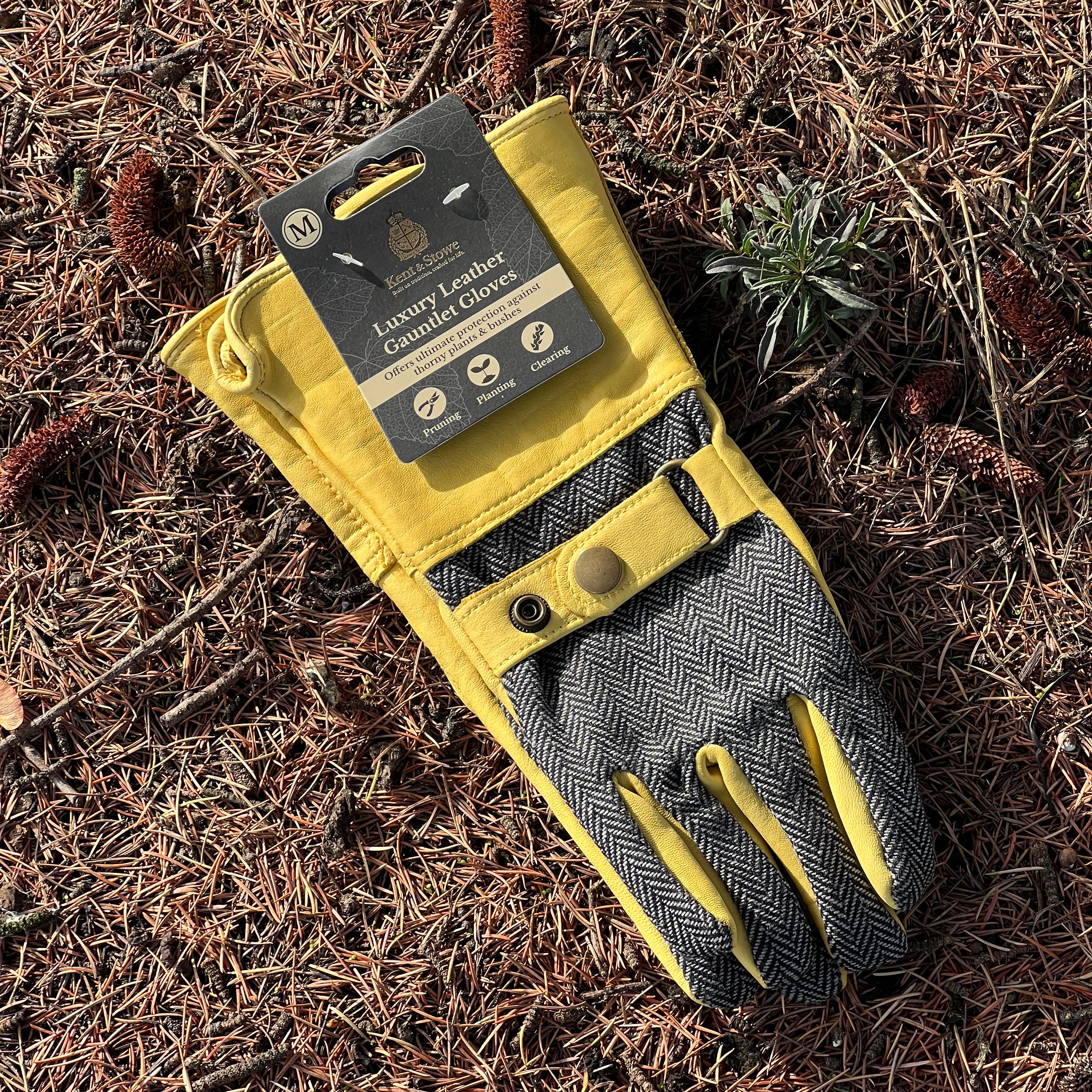 Kent & Stowe Luxury Leather Gauntlet Gloves - ladies medium