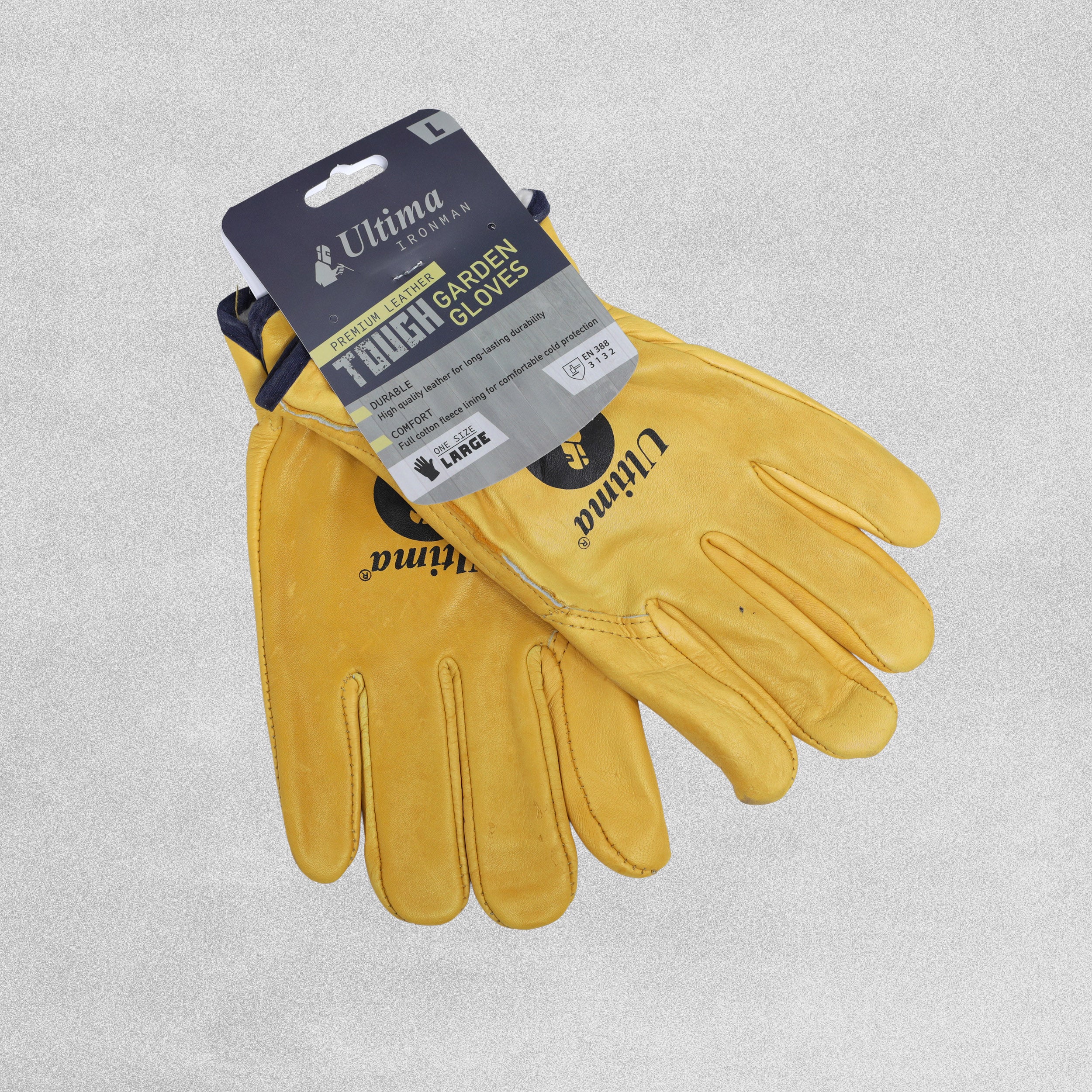 Ultima Premium Leather Tough Garden Gloves - Large