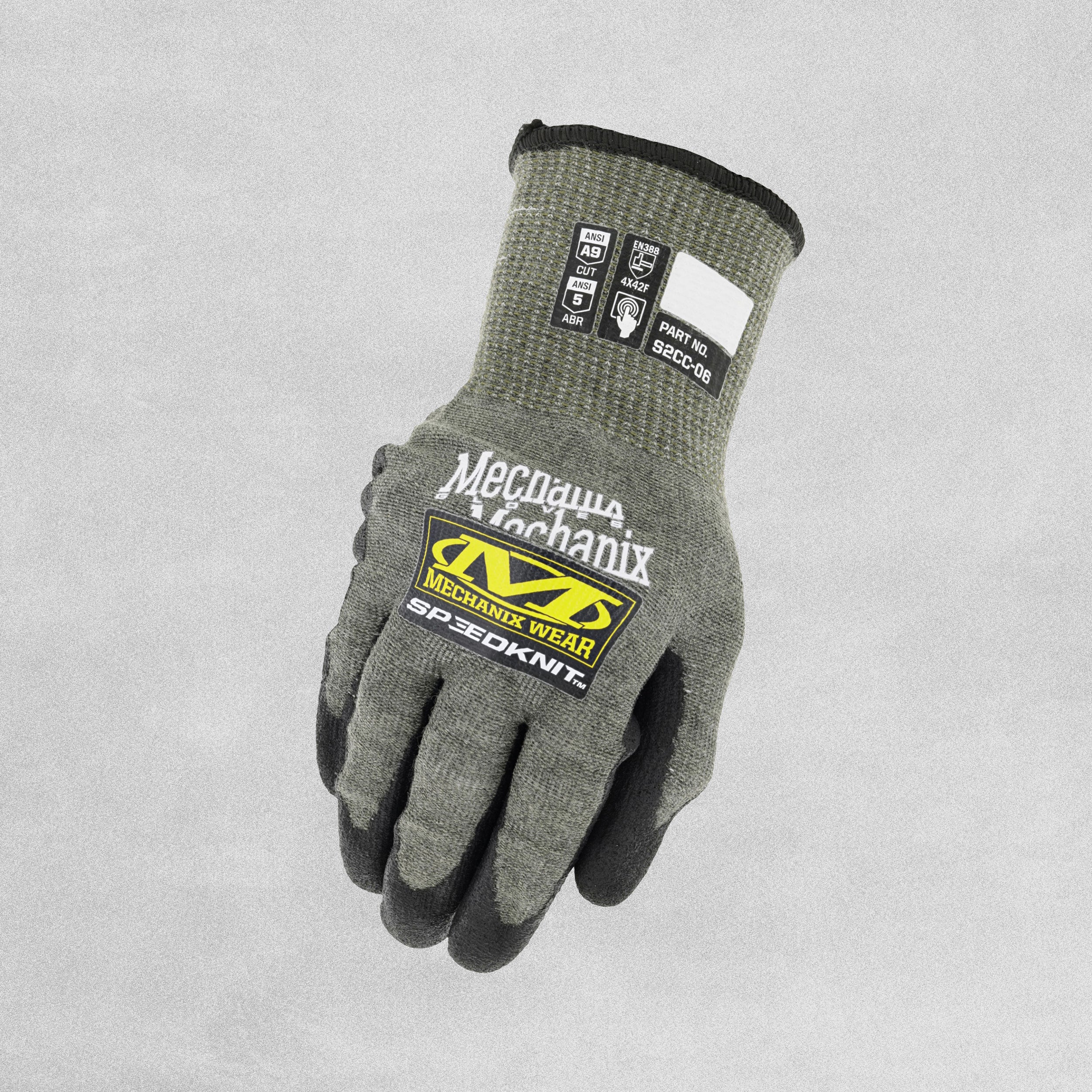 Mechanix Wear SpeedKnit Safety Work Glove - Extreme Cut Cut Resistant Level F - Touchscreen Capable