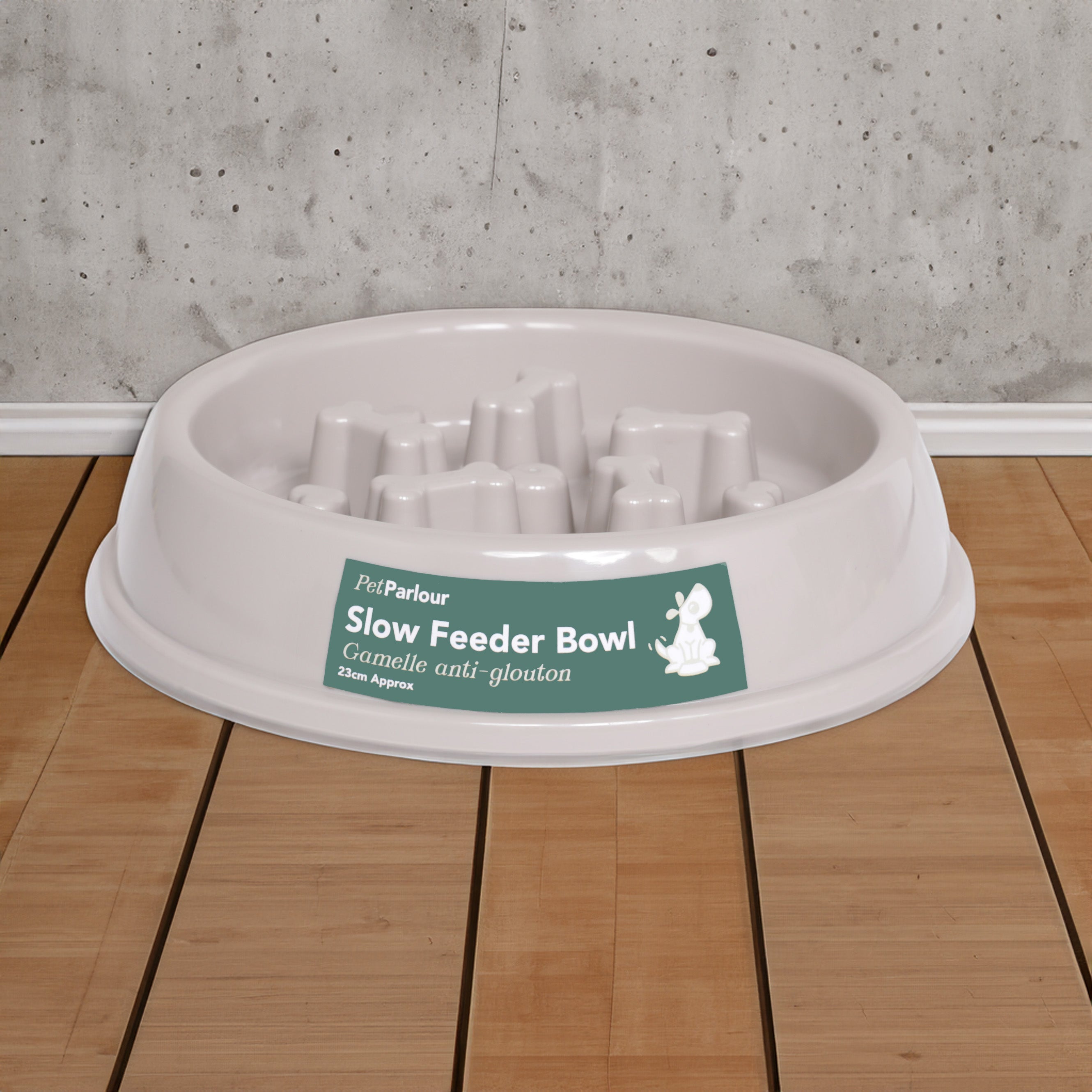 Pet Parlour Bone Slow Feeder Bowl 23 cm Approx