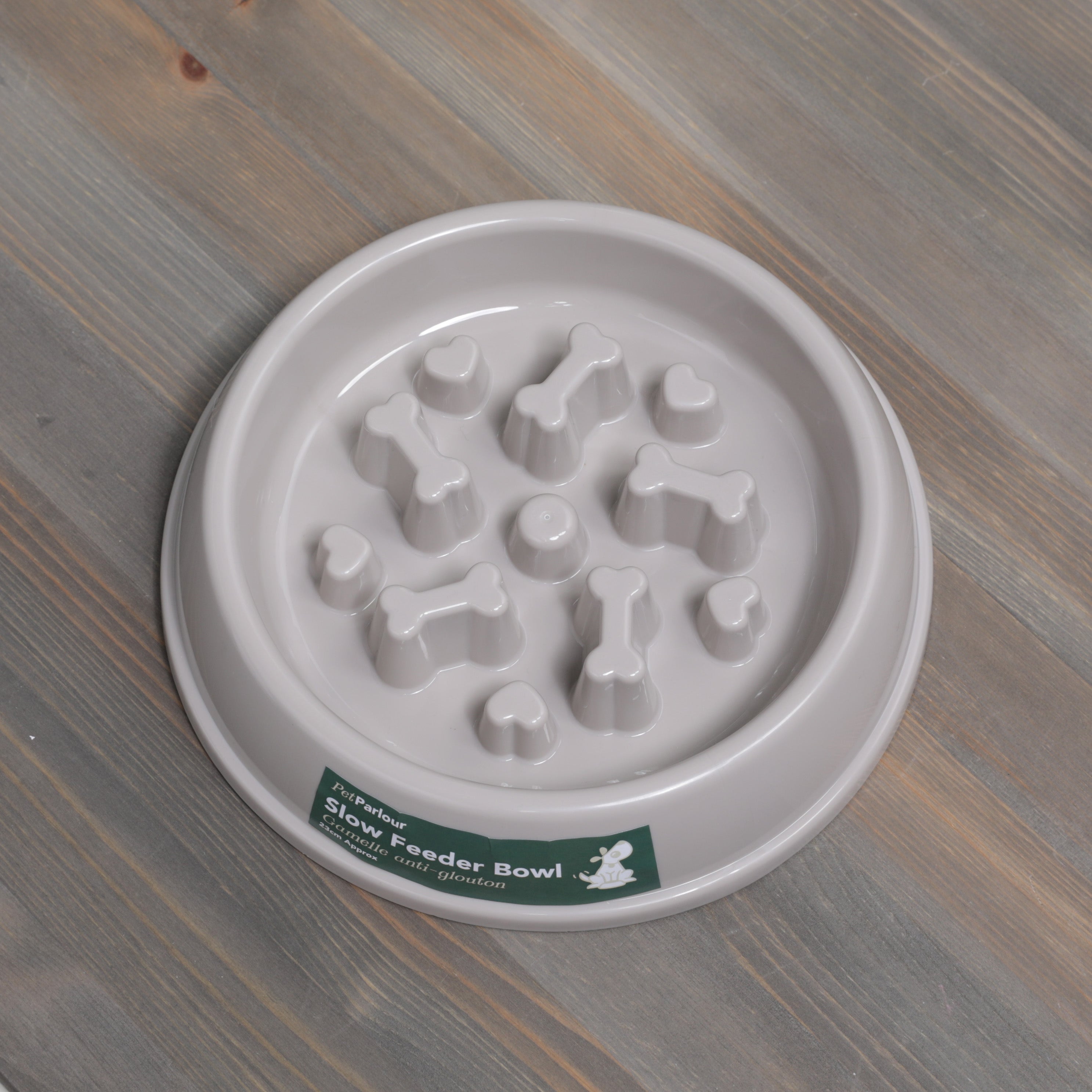 Pet Parlour Bone Slow Feeder Bowl 23 cm Approx