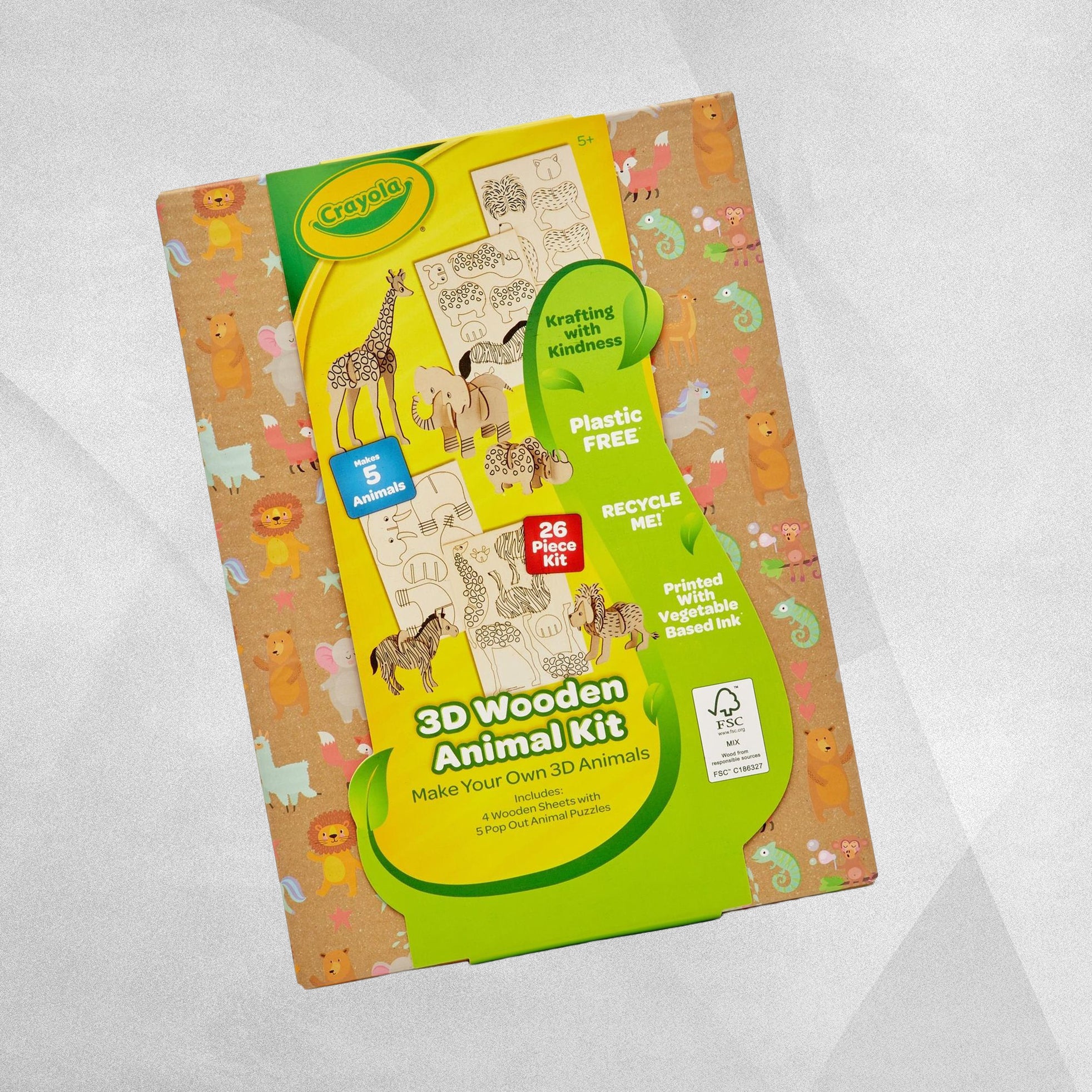 Crayola 3D Wooden Jungle Animal Kit