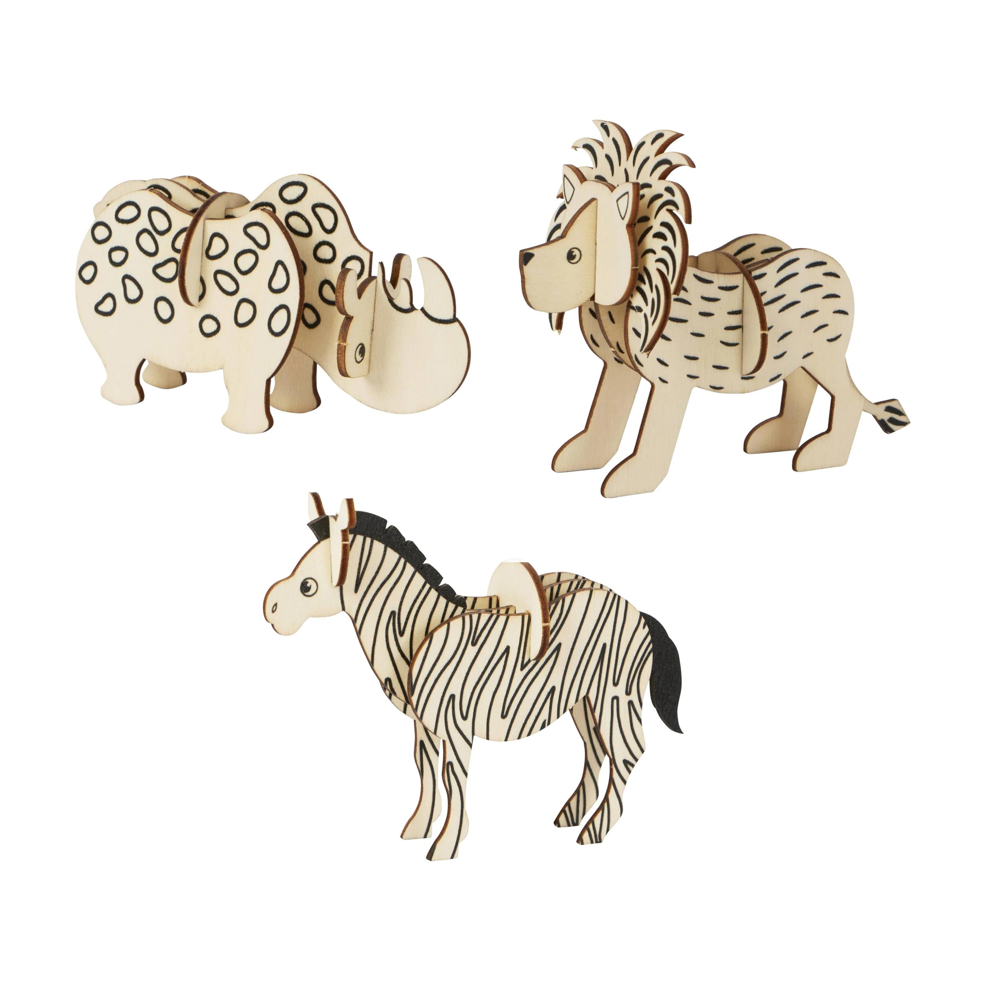 Crayola 3D Wooden Jungle Animal Kit