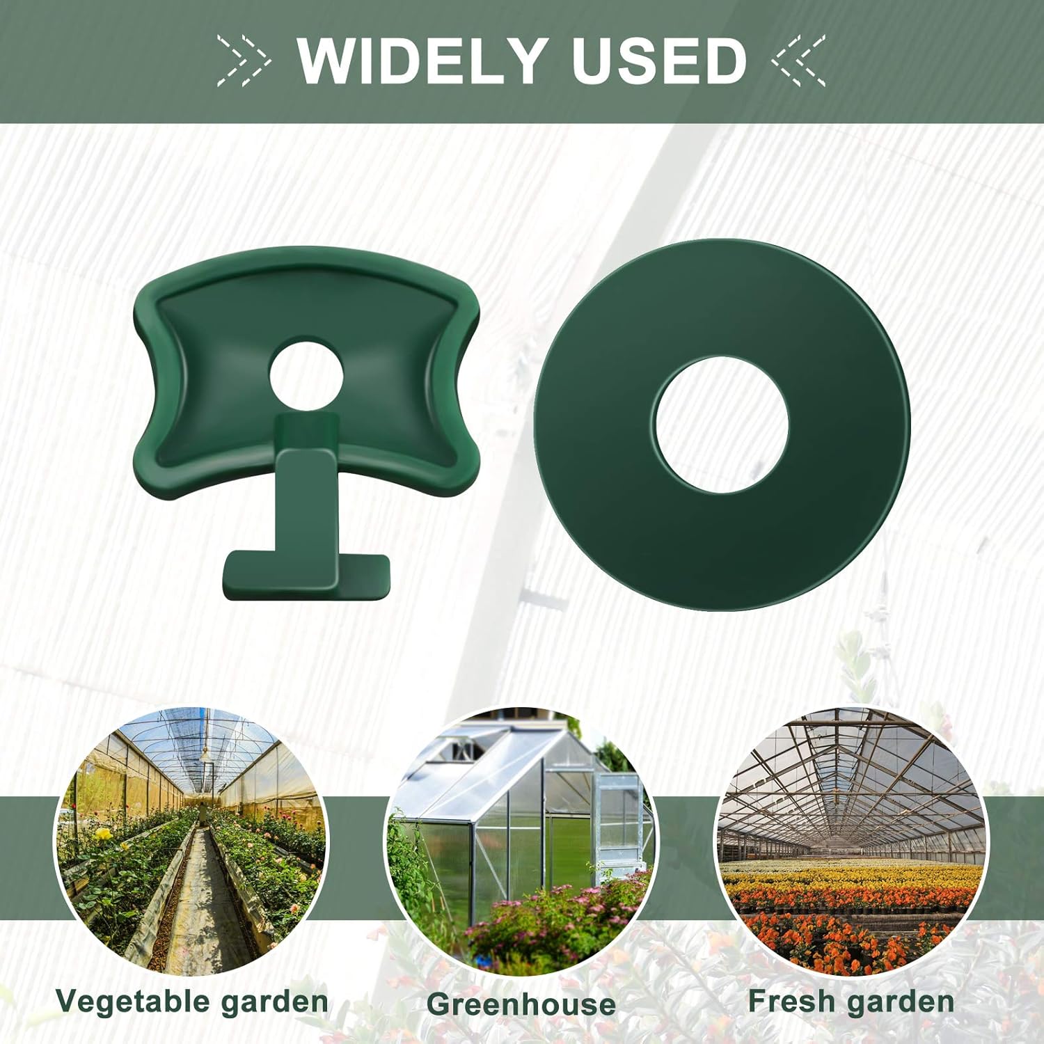 Down To Earth Greenhouse Fixing Clips - 30 Clips and 30 Washers