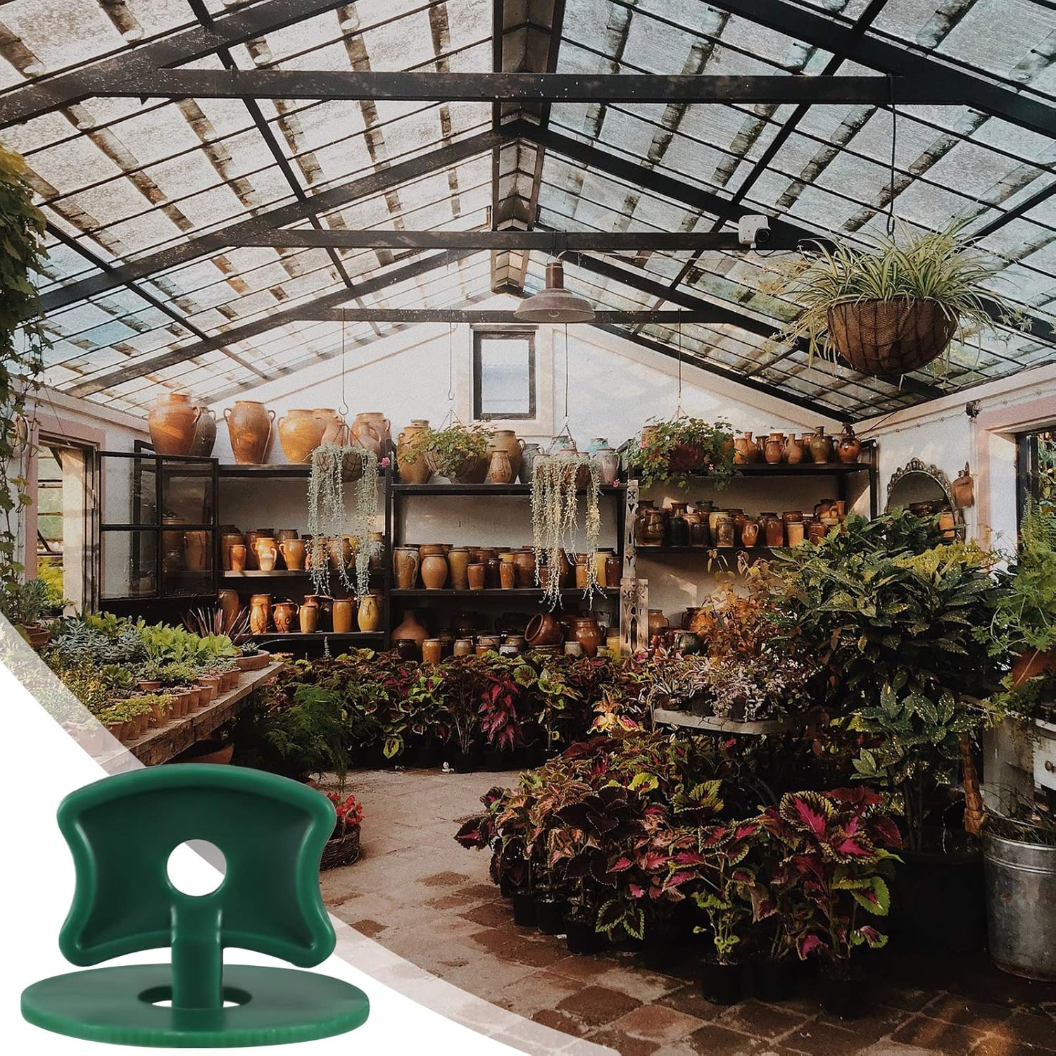 Down To Earth Greenhouse Fixing Clips - 30 Clips and 30 Washers