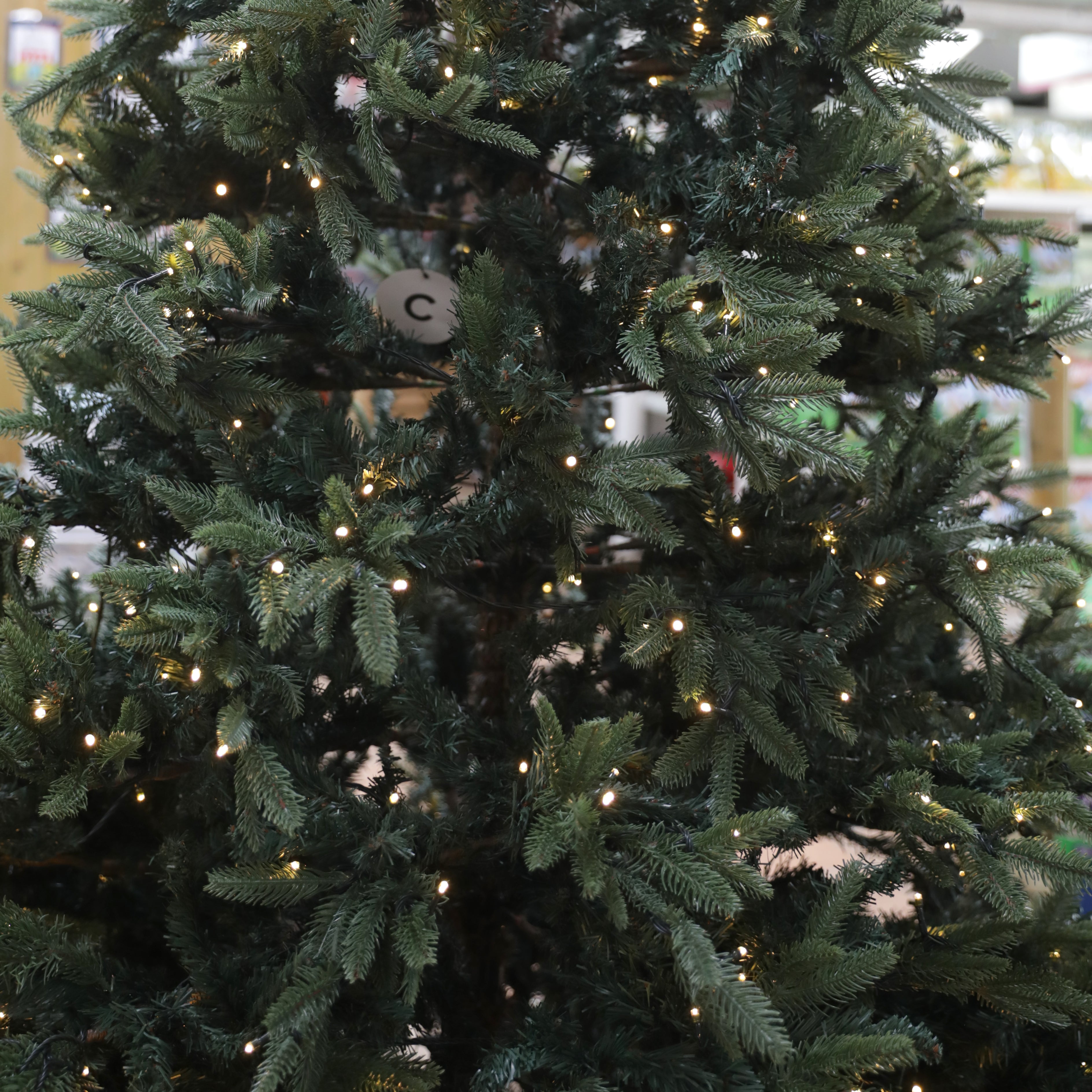 Artificial Green Portland Fir Pre Lit Grand Fir Christmas Tree 8ft