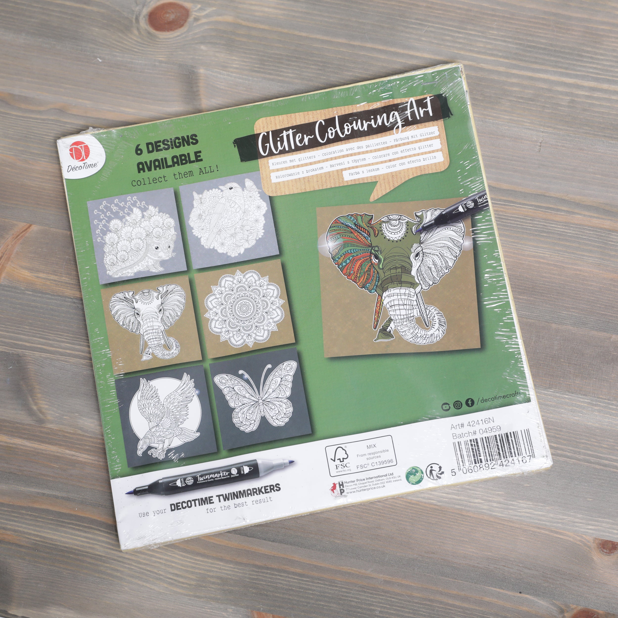 Glitter Colouring Arts Assorted Designs