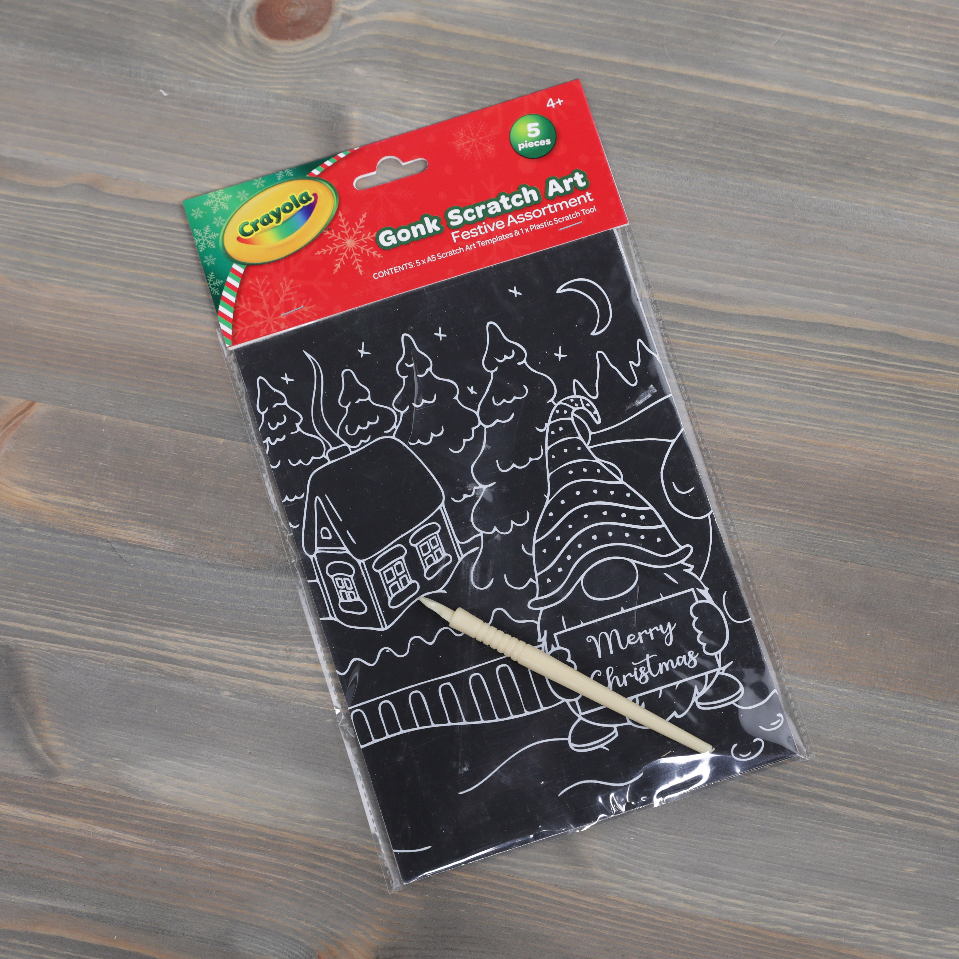 Crayola Gonk Scratch Art Festive Assortment A5 5pcs