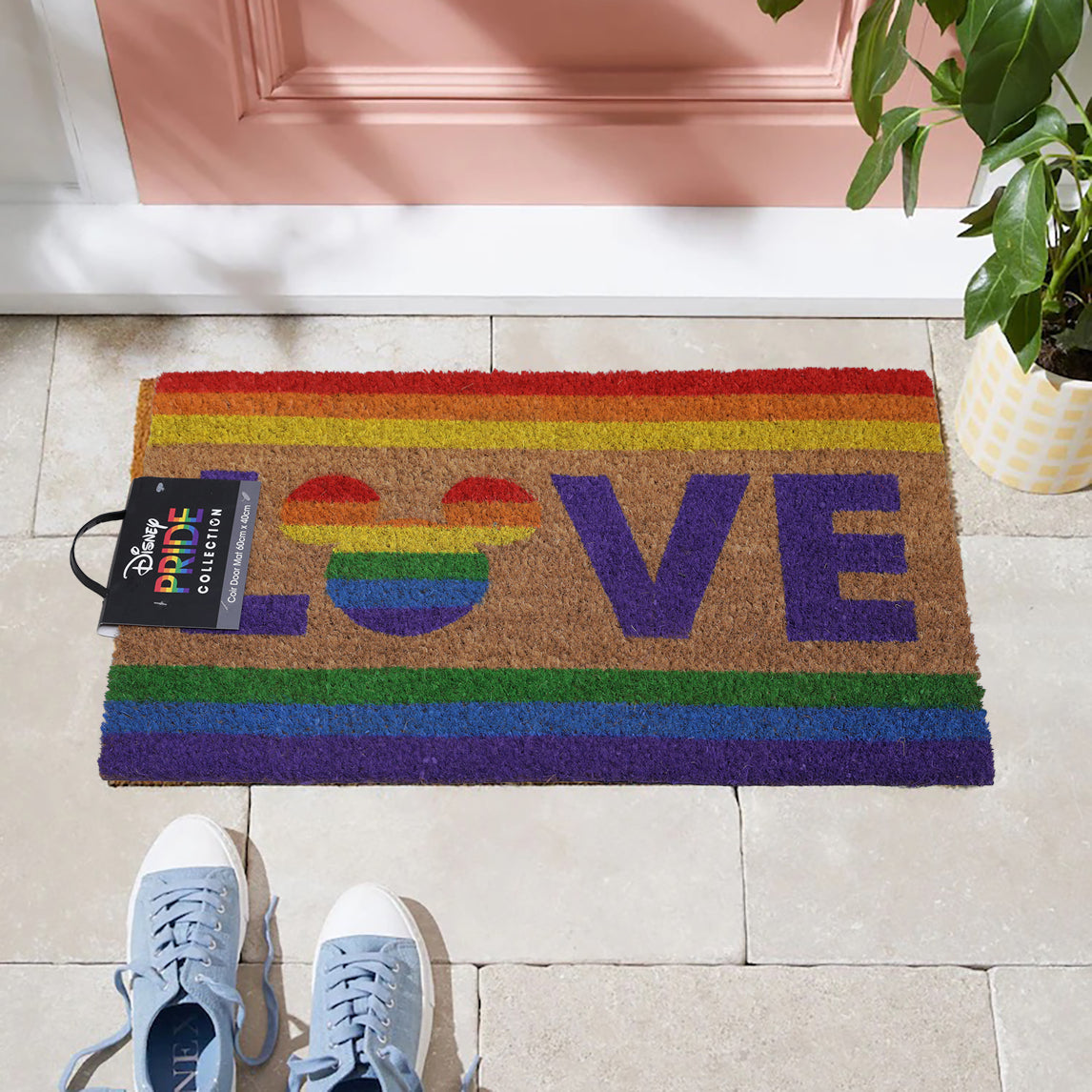 Disney Pride Coir Door Mat 60cm x 40cm