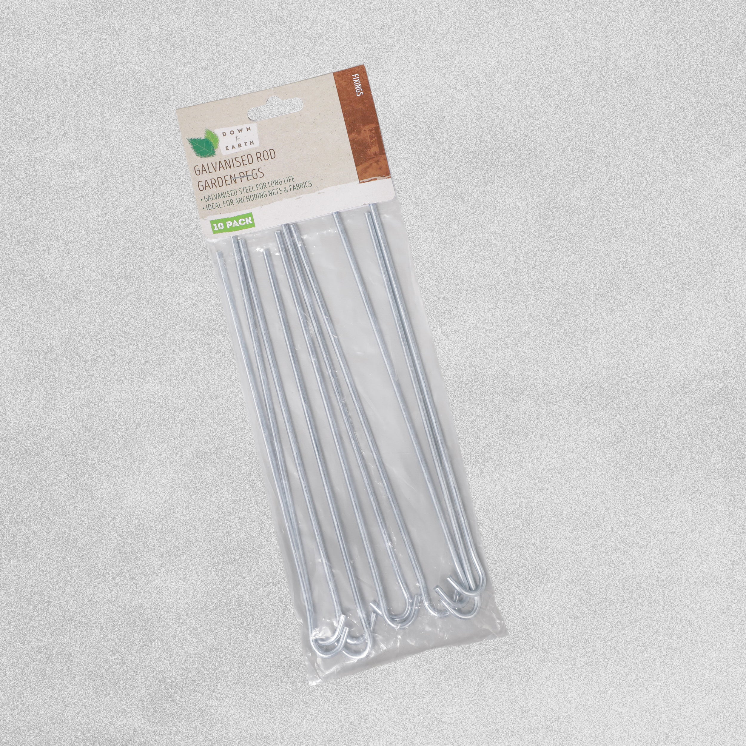 Down To Earth Galvanised Rod Garden Pegs 10pcs
