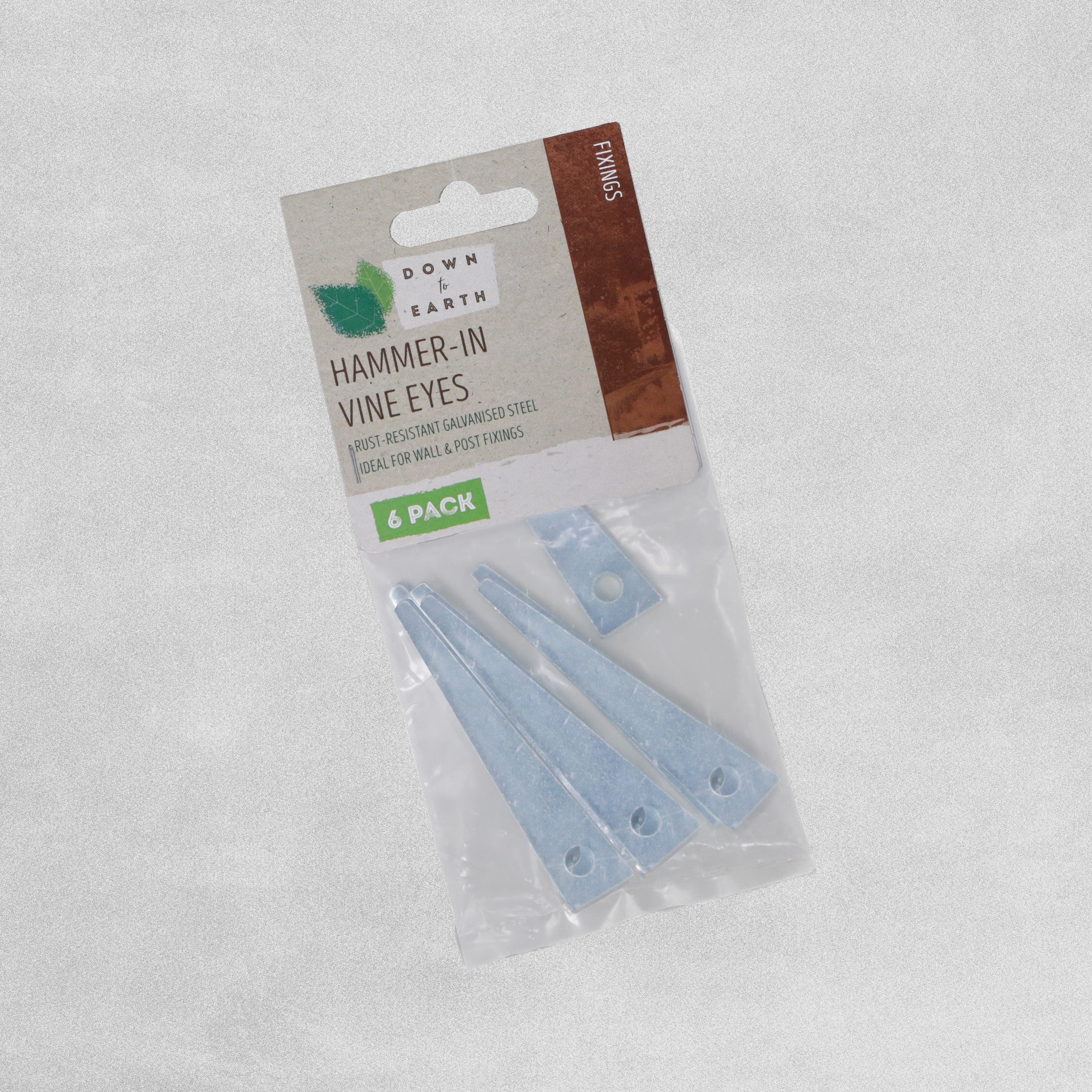 Down To Earth Hammer-In Vine Eyes - 6pcs