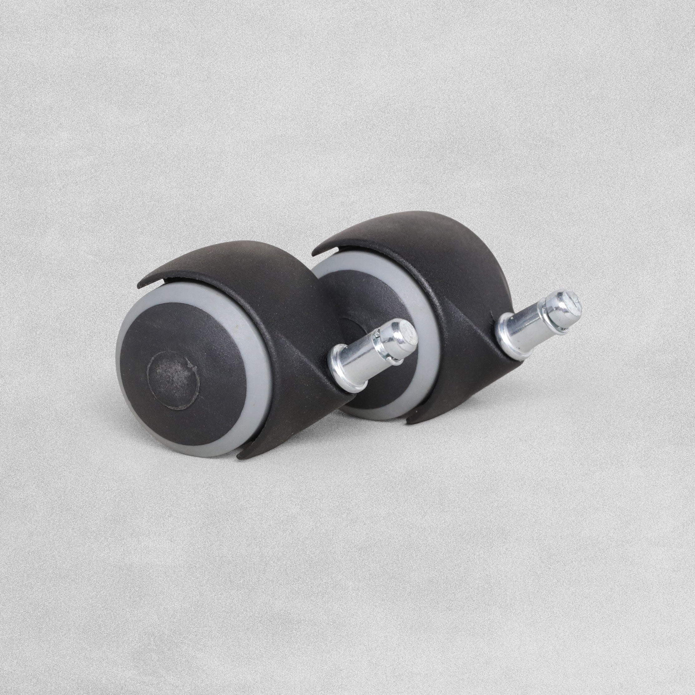 Ambassador Furniture Castors 50mm Twin Wheel Hooded Castor Circlip Fitting - Pair