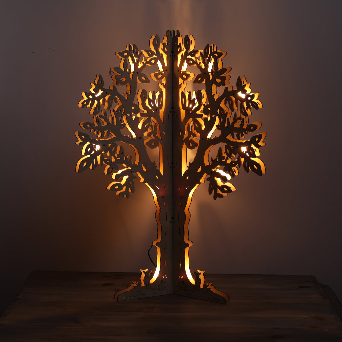 Konstsmide Indoor Wooden Illuminated Tree