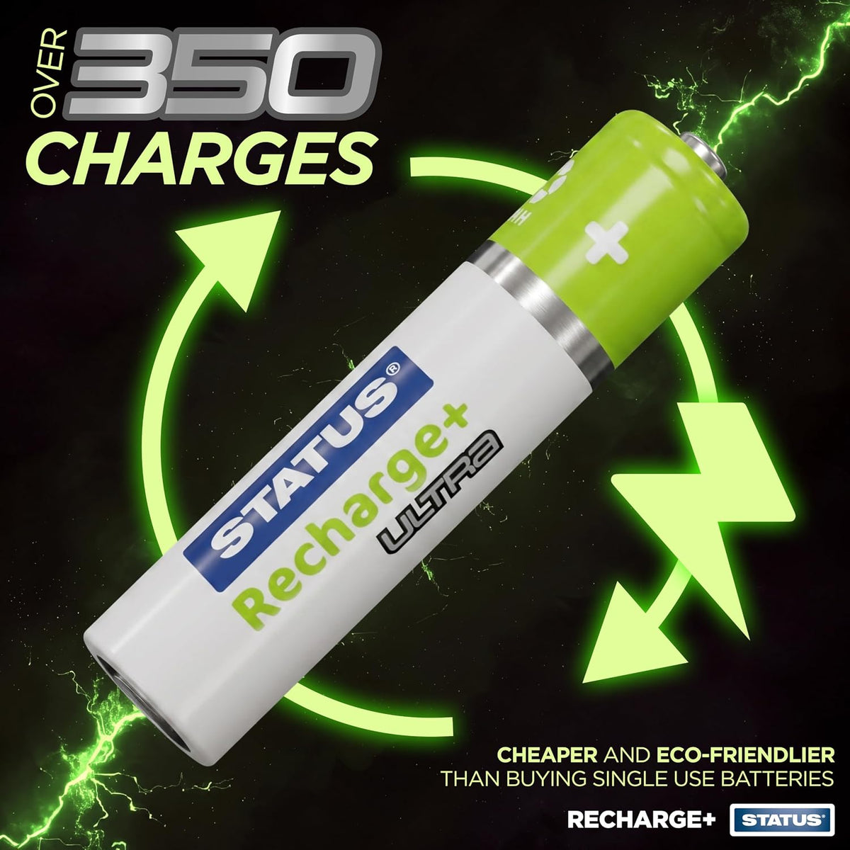 Status Recharge+ AA Batteries 2700mAh - Pack of 4