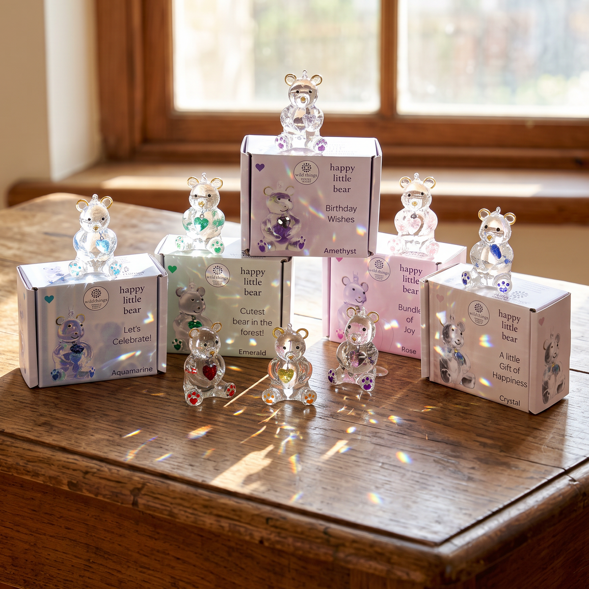 Wild Things Happy Little Bear Glass Decorations