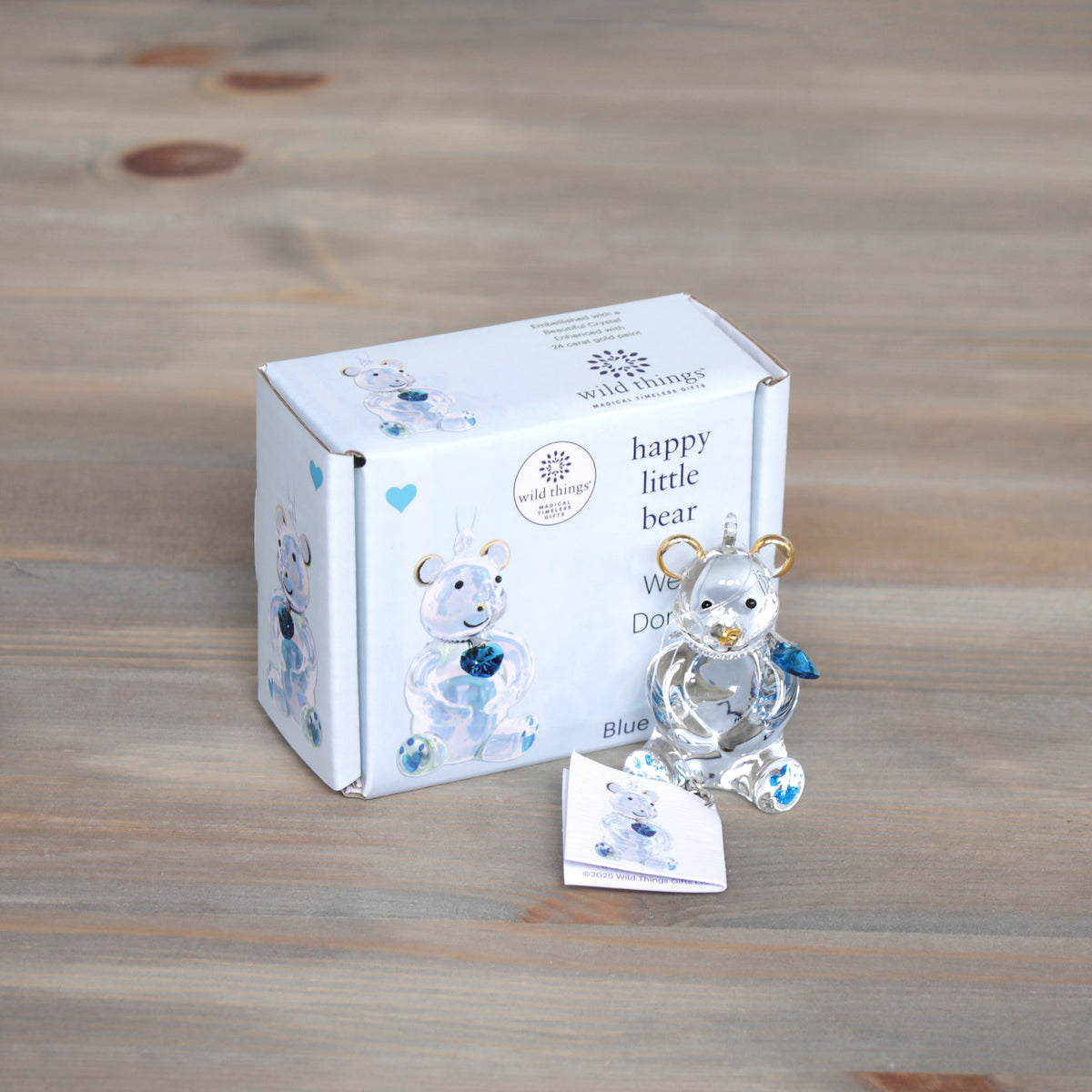 Wild Things Happy Little Bear Glass Decorations