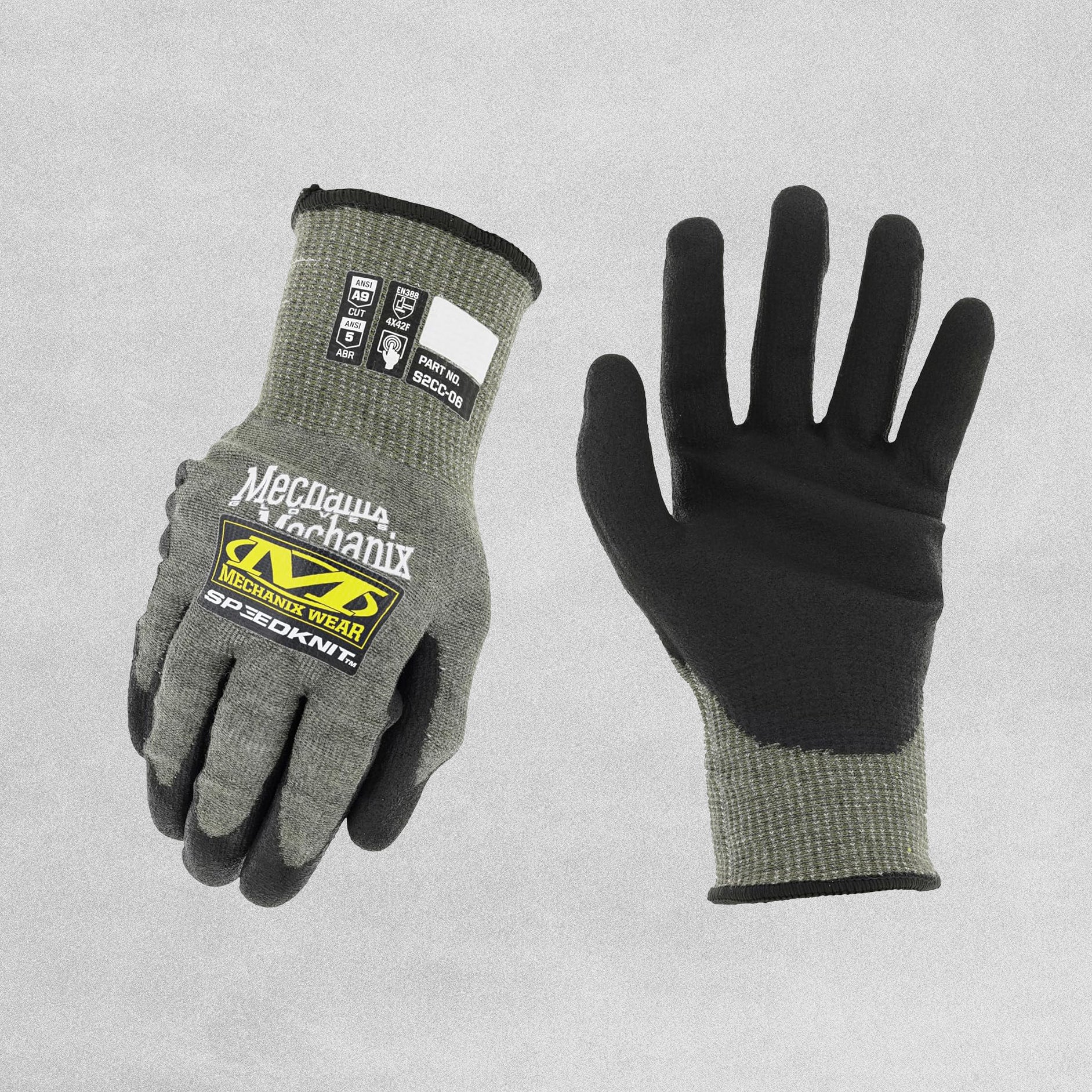 Mechanix Wear SpeedKnit Safety Work Glove - Extreme Cut Cut Resistant Level F - Touchscreen Capable