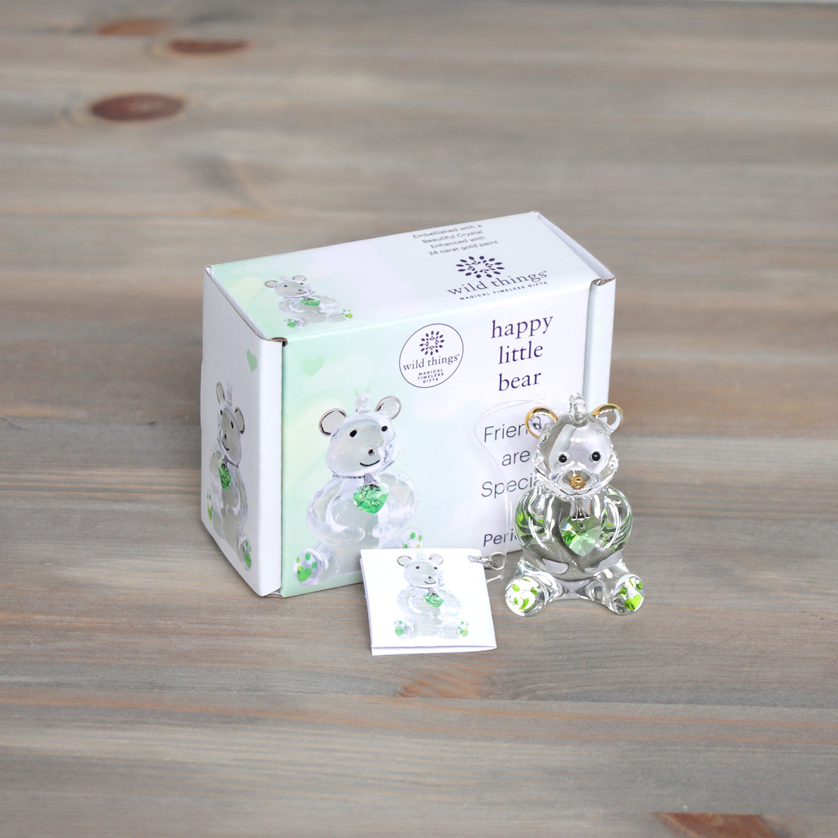 Wild Things Happy Little Bear Glass Decorations