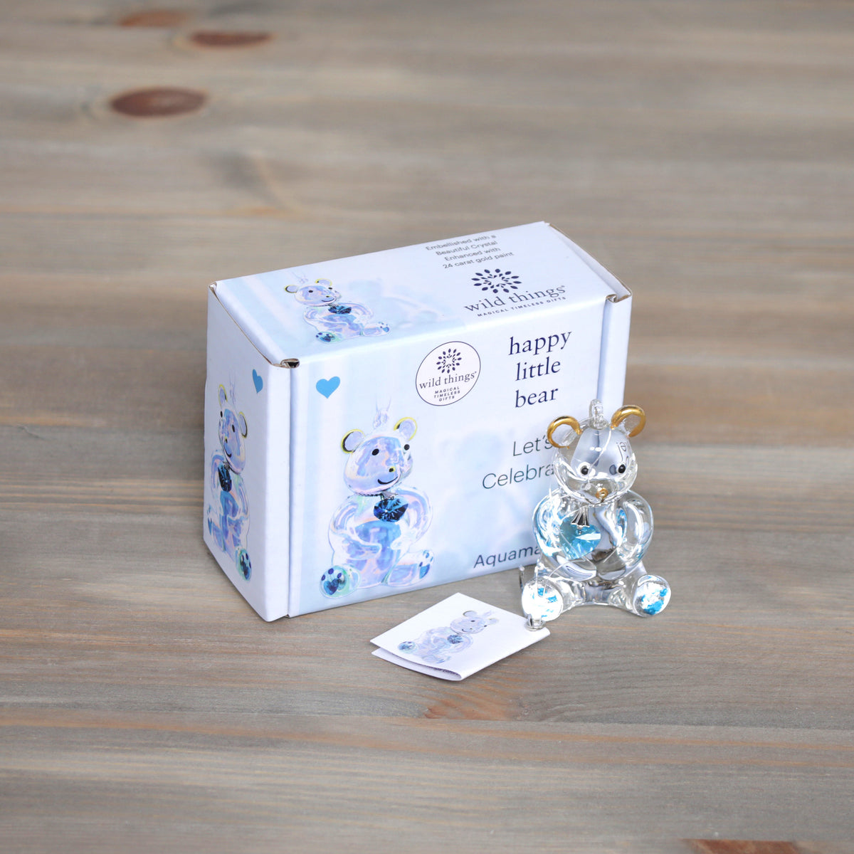 Wild Things Happy Little Bear Glass Decorations