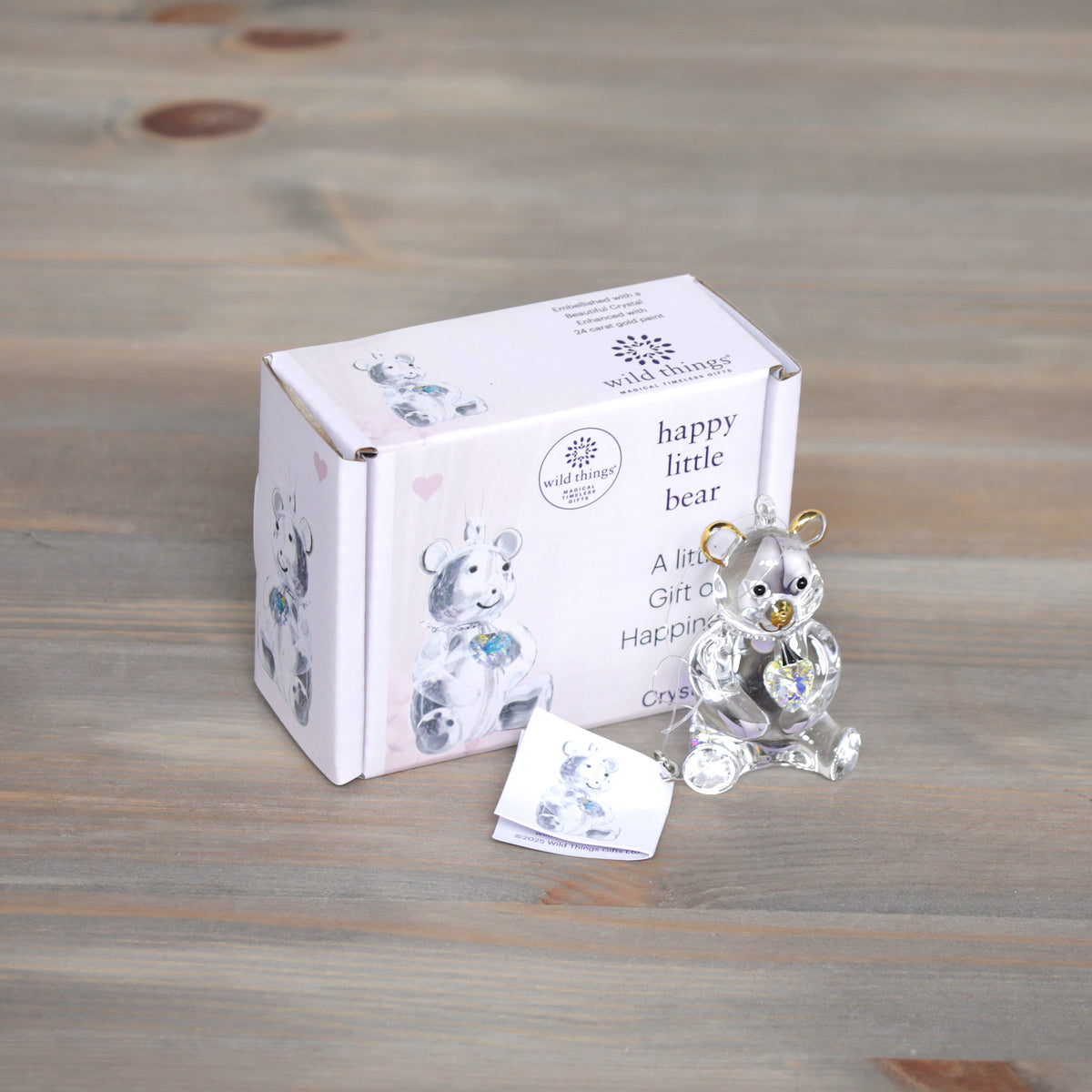 Wild Things Happy Little Bear Glass Decorations