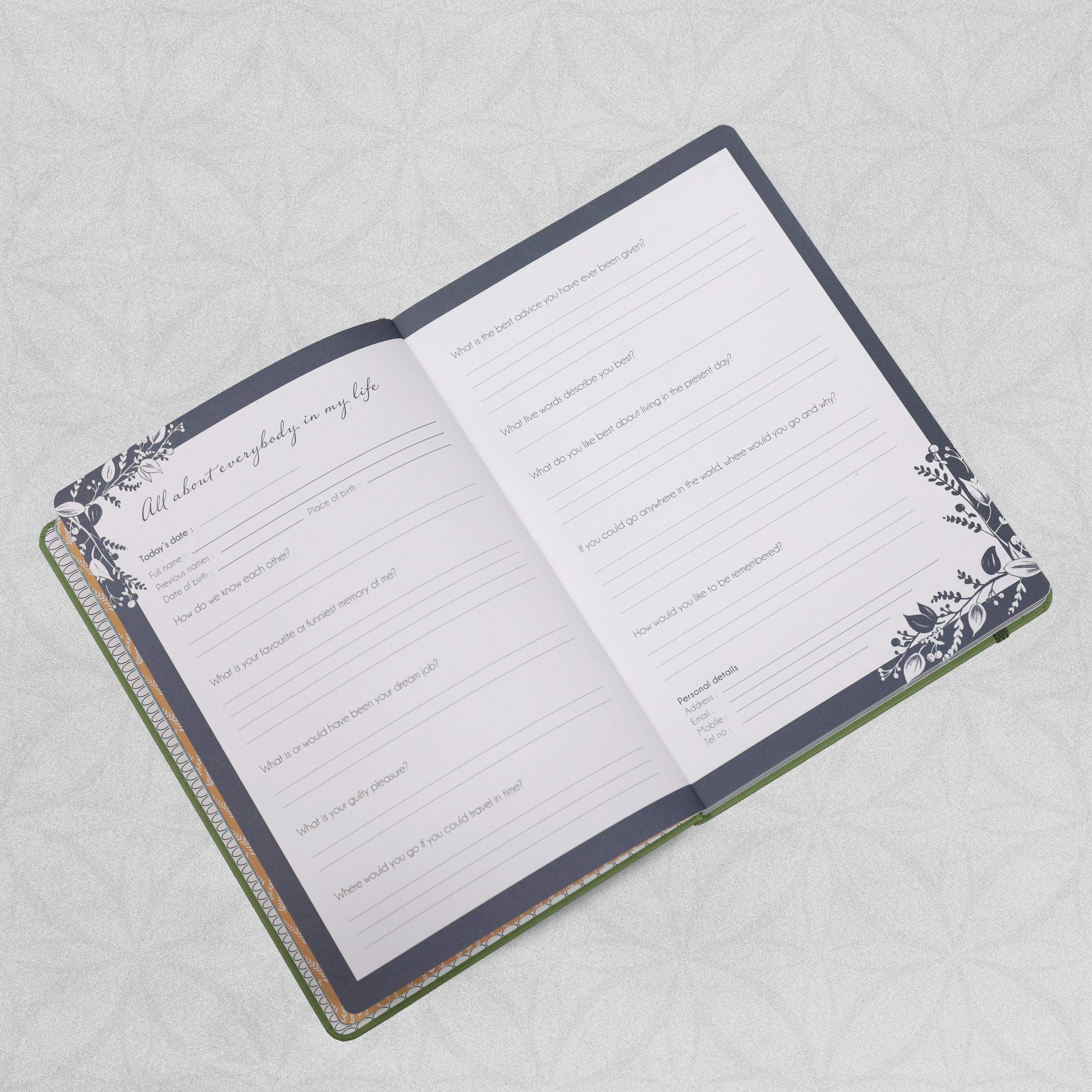 All About Everybody In My Life Memory Book