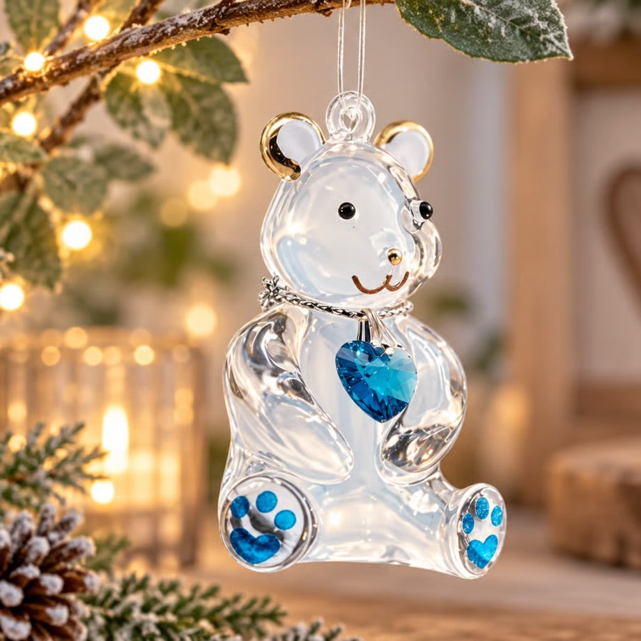 Wild Things Happy Little Bear Glass Decorations
