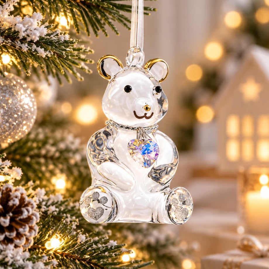 Wild Things Happy Little Bear Glass Decorations