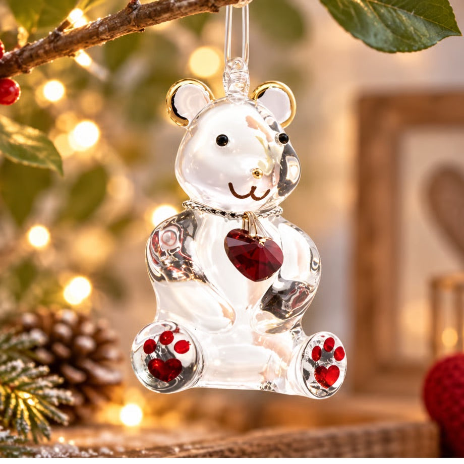 Wild Things Happy Little Bear Glass Decorations