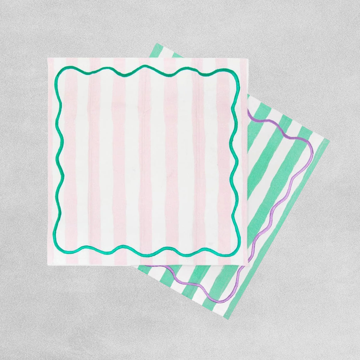 Organic Cotton Embroidered Napkins 43cm x 43cm - Set of 4