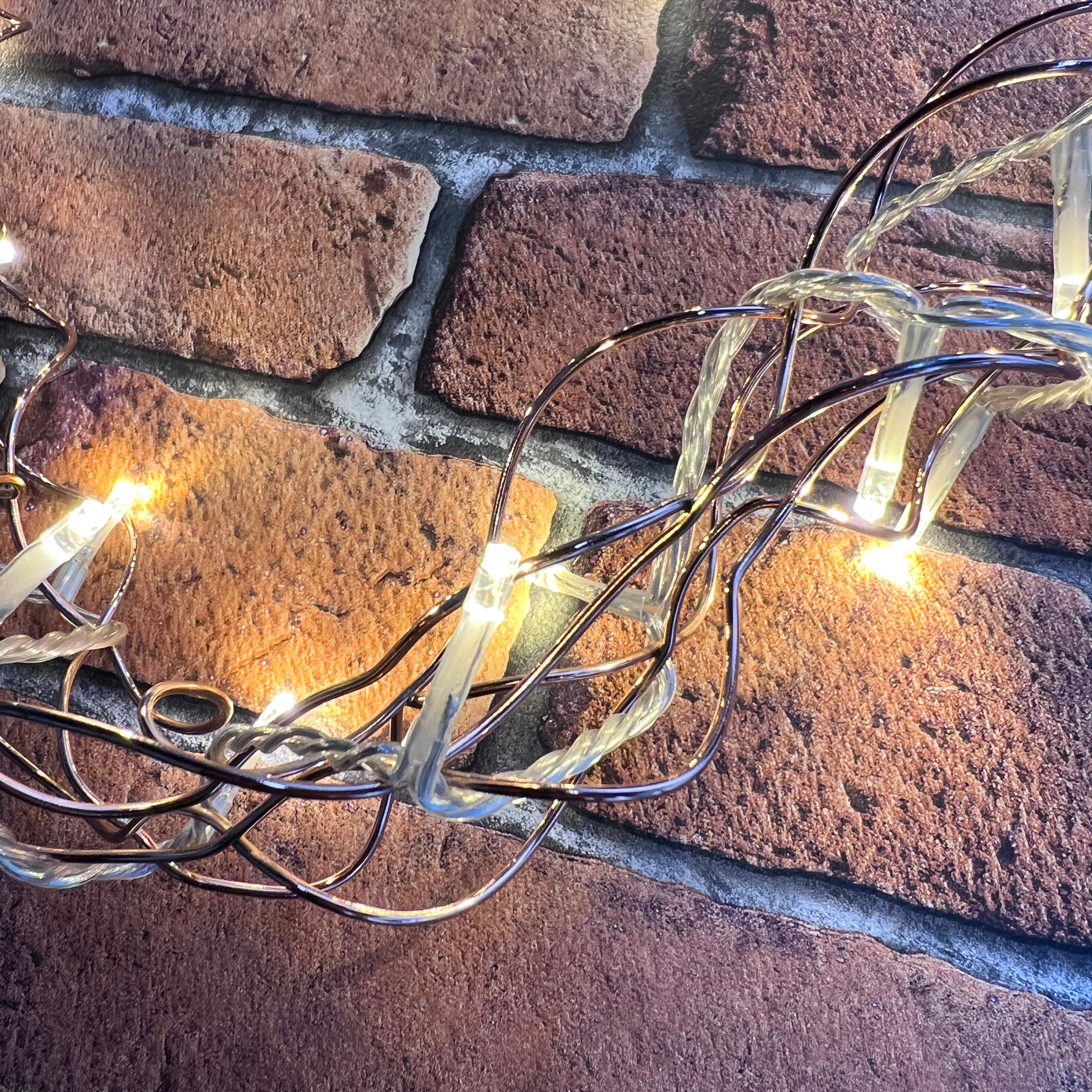 Heart wreath Konstsmide metal 34cm copper