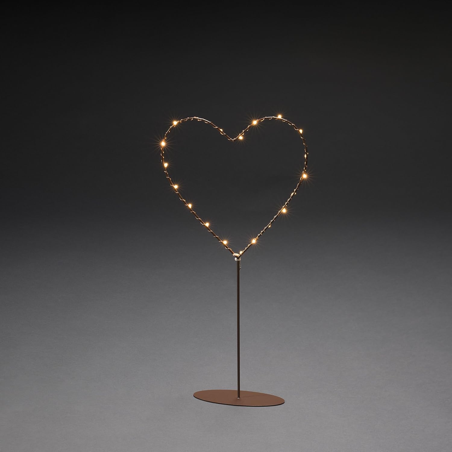 Konstsmide Metal Heart, standing ornament, silver.