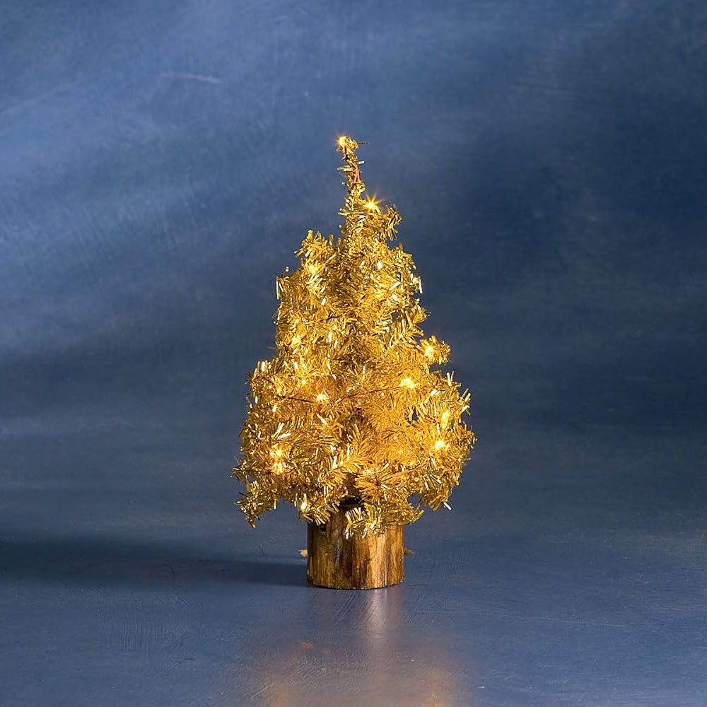 Konstsmide USB Christmas Lights Tinsel Tree  with 20 White LEDs, One Size,