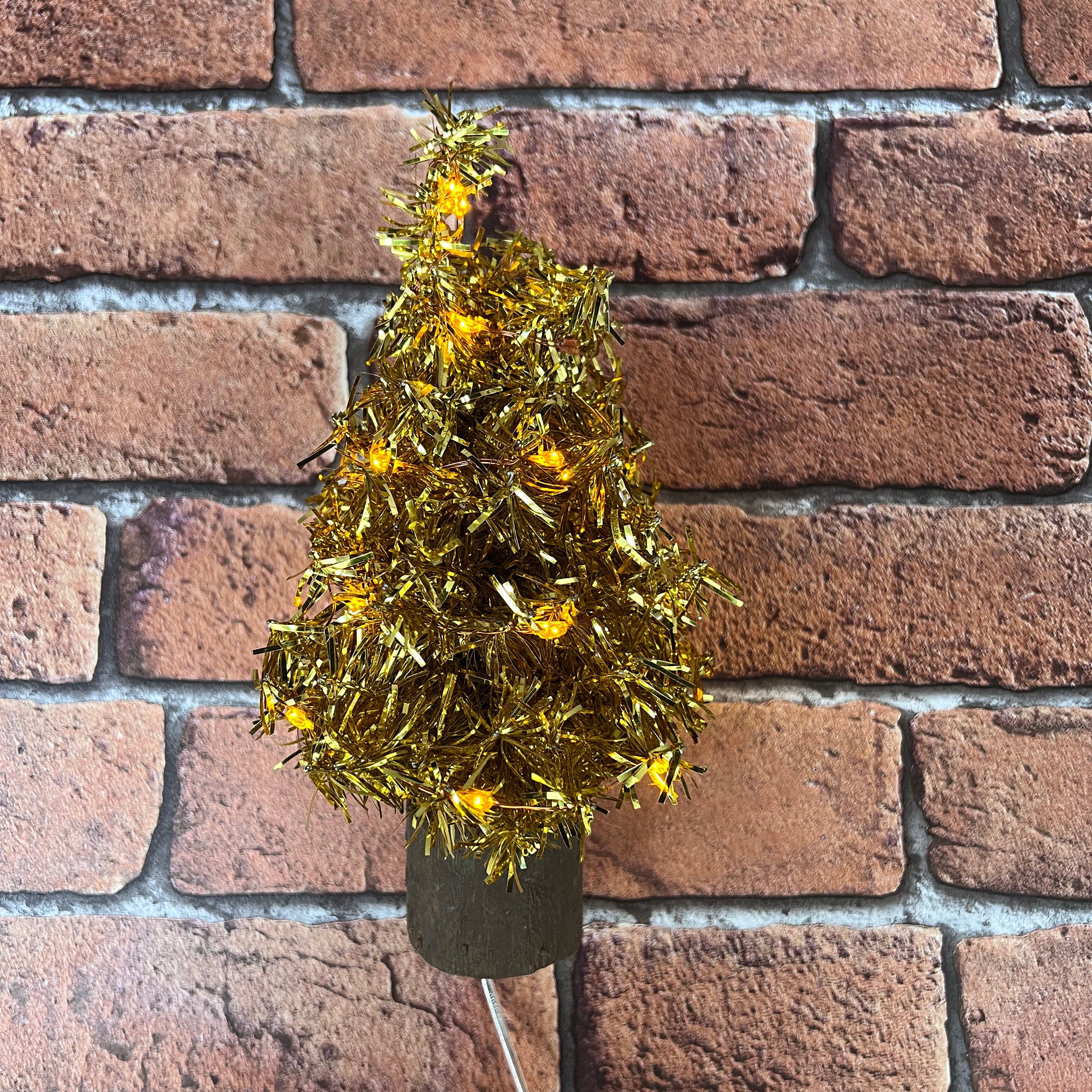 Konstsmide USB Christmas Lights Tinsel Tree  with 20 White LEDs, One Size,