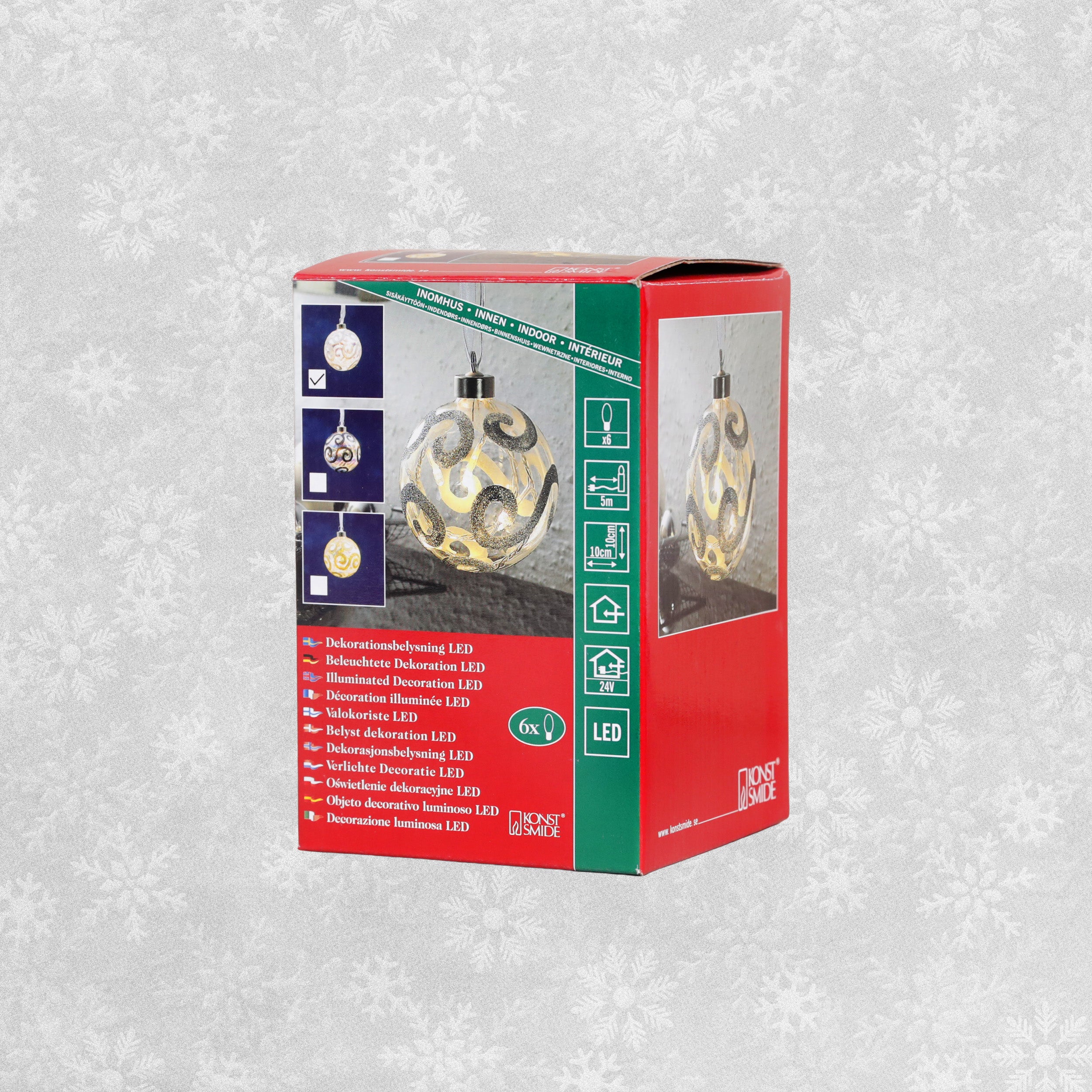 Konstsmide Illuminated large Christmas Bauble LED