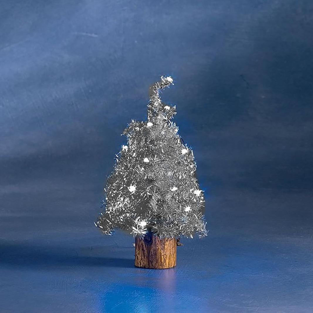 Konstsmide USB Christmas Lights Tinsel Tree  with 20 White LEDs, One Size,